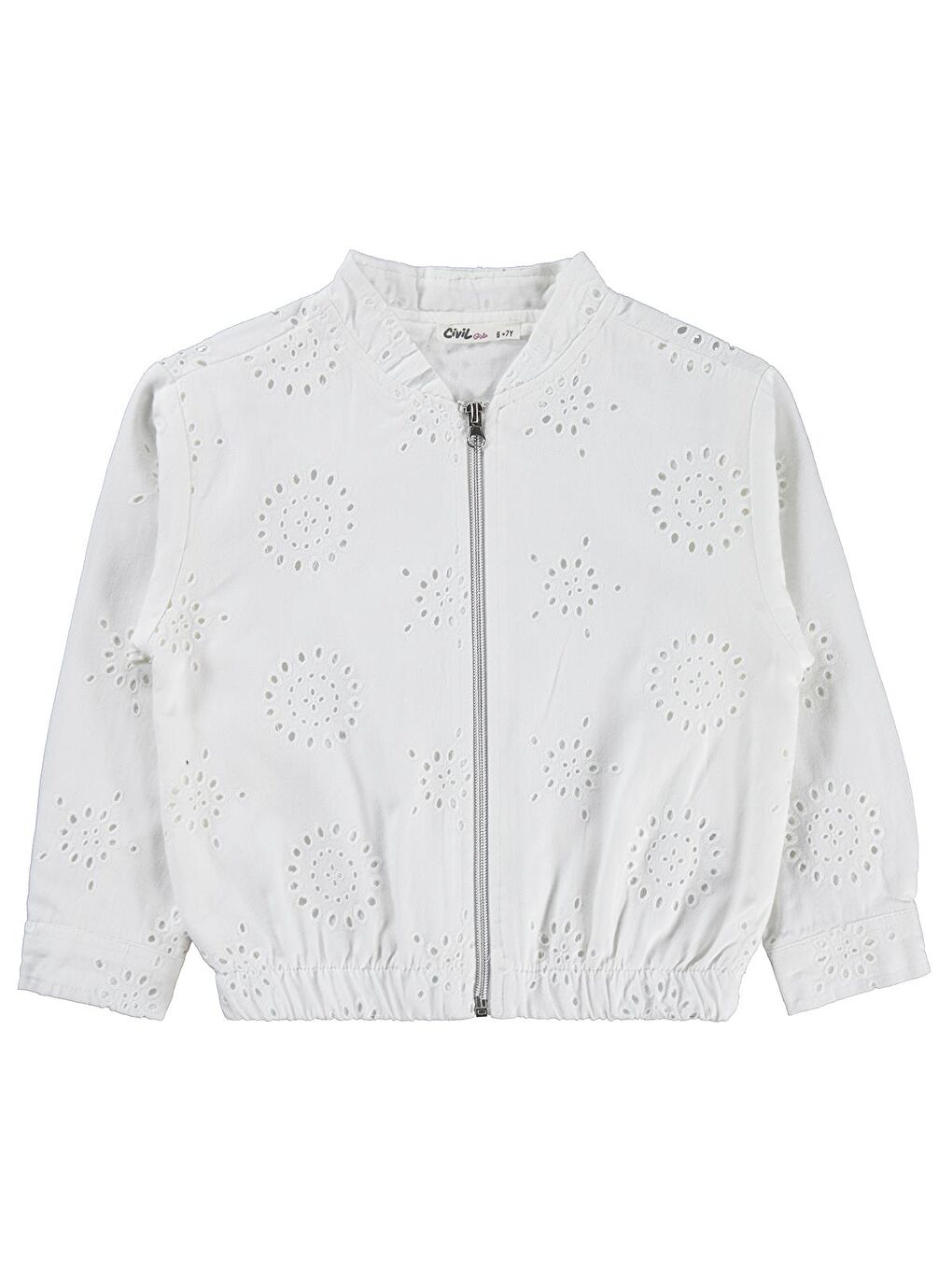 Girls Hakim Yaka 6-9 Yaş Ceket - Beyaz 6-7 Yaş