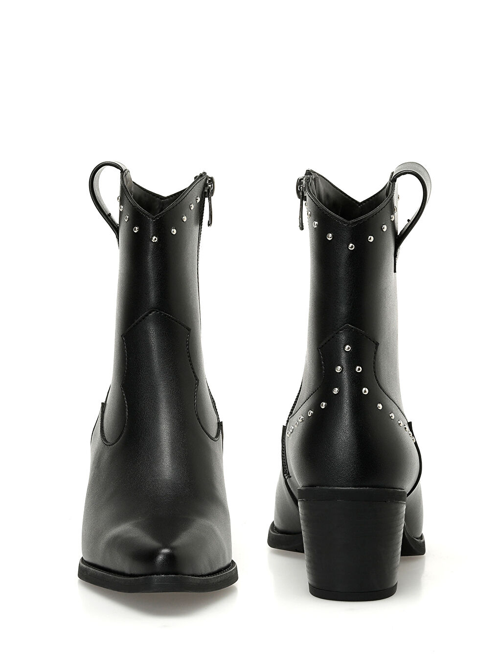 DW23019 3PR Siyah Kadın Kovboy Bot-4