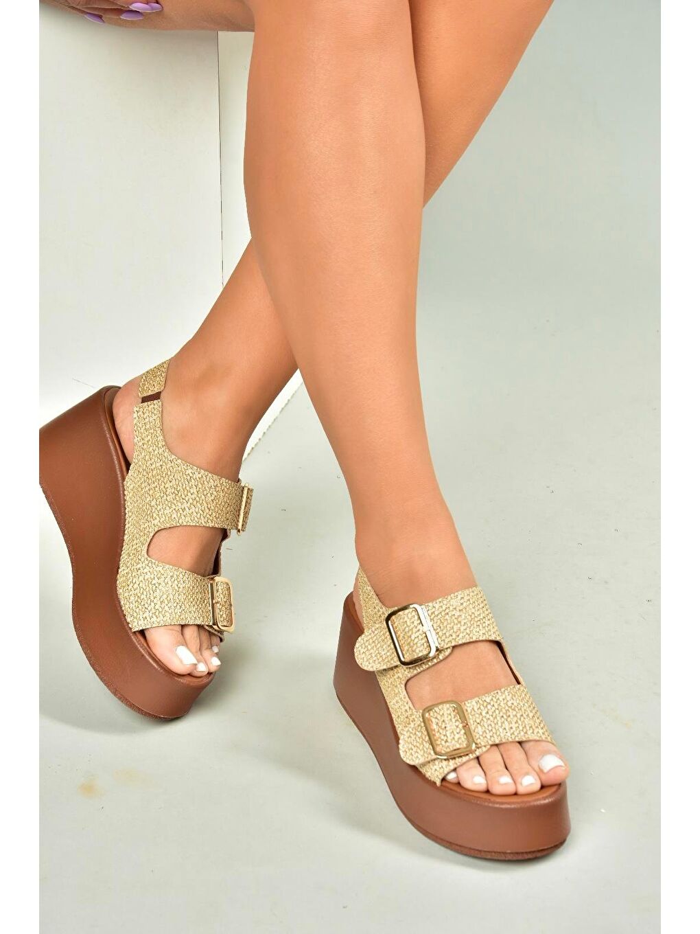 Bej Kadın Dolgu Topuklu Ayakkabı U9464185