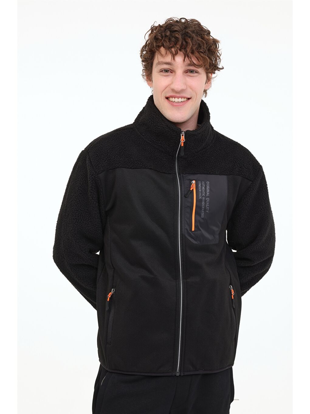 ML 1GTHT056 5FX Siyah  Erkek Fermuarlı Sweatshirt Hırka 774