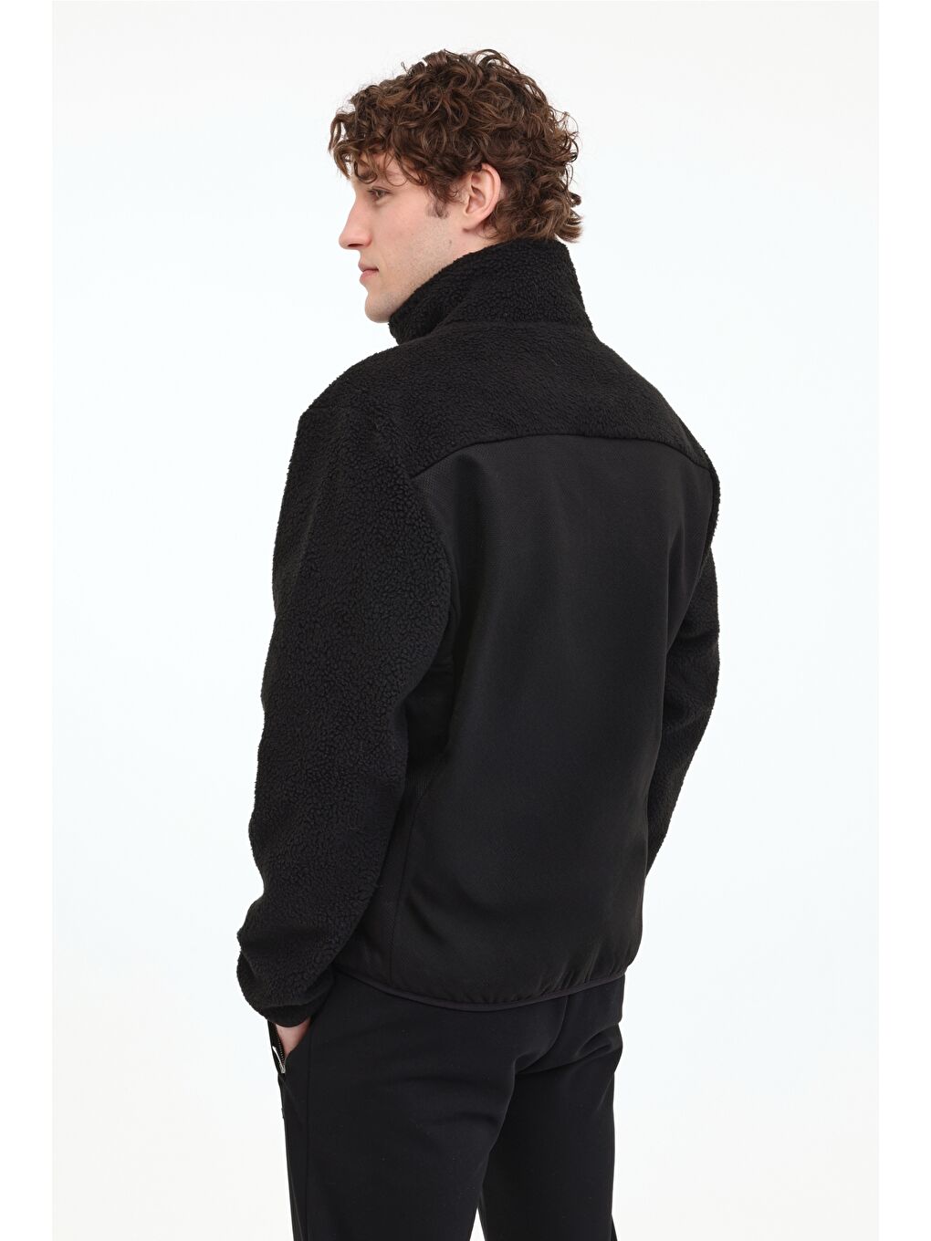 ML 1GTHT056 5FX Siyah  Erkek Fermuarlı Sweatshirt Hırka 774-1