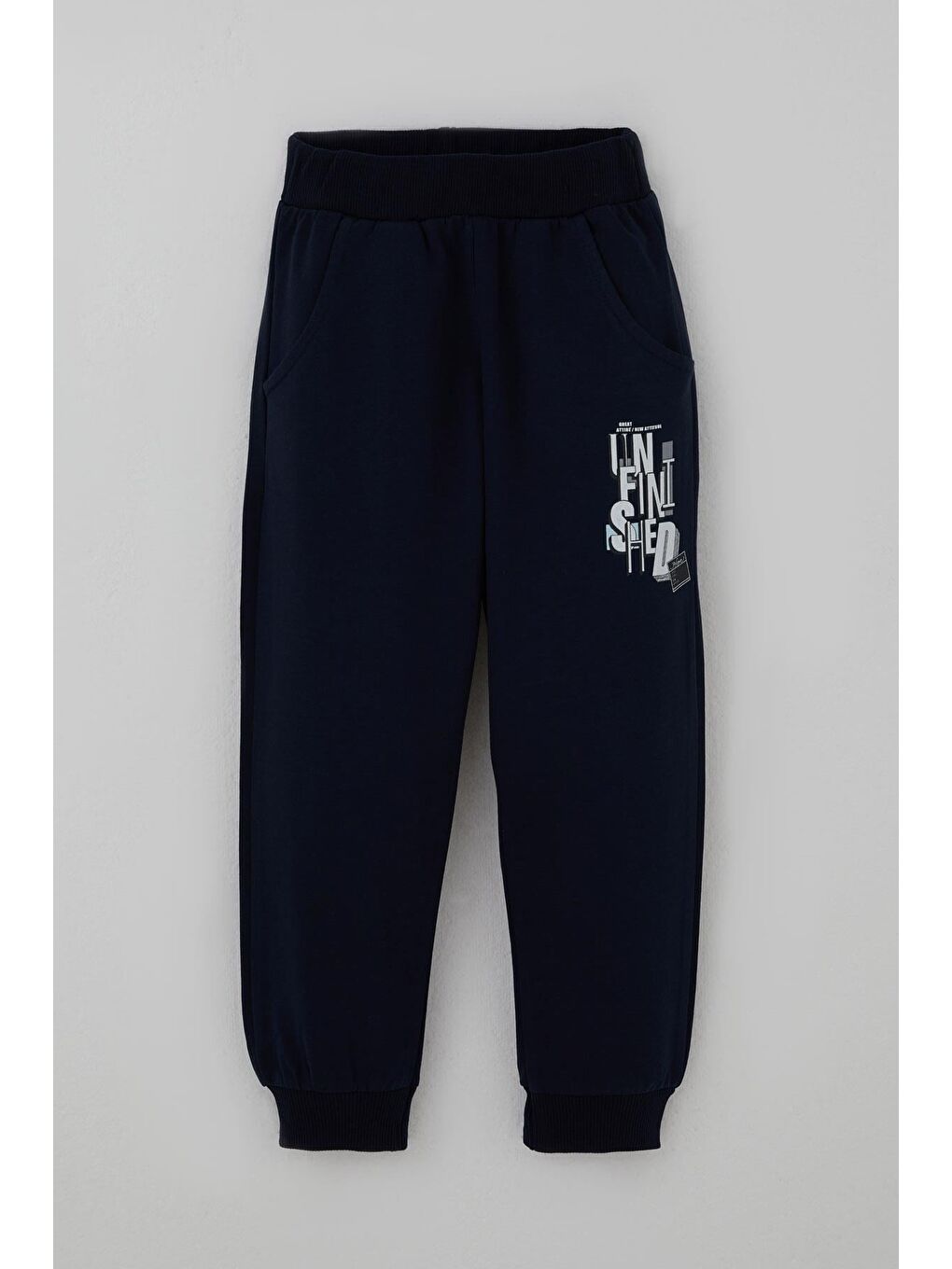 Erkek Çocuk Eşofman Takımı Yazı Baskılı İndigo (2-6 Yaş)-2