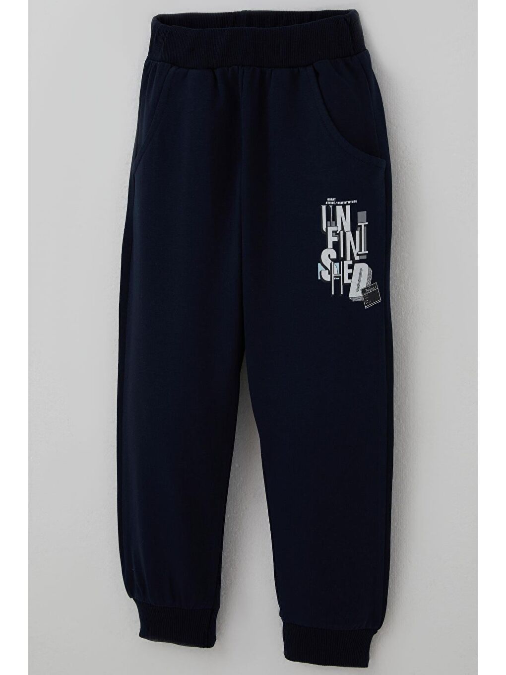 Erkek Çocuk Eşofman Takımı Yazı Baskılı İndigo (2-6 Yaş)-6