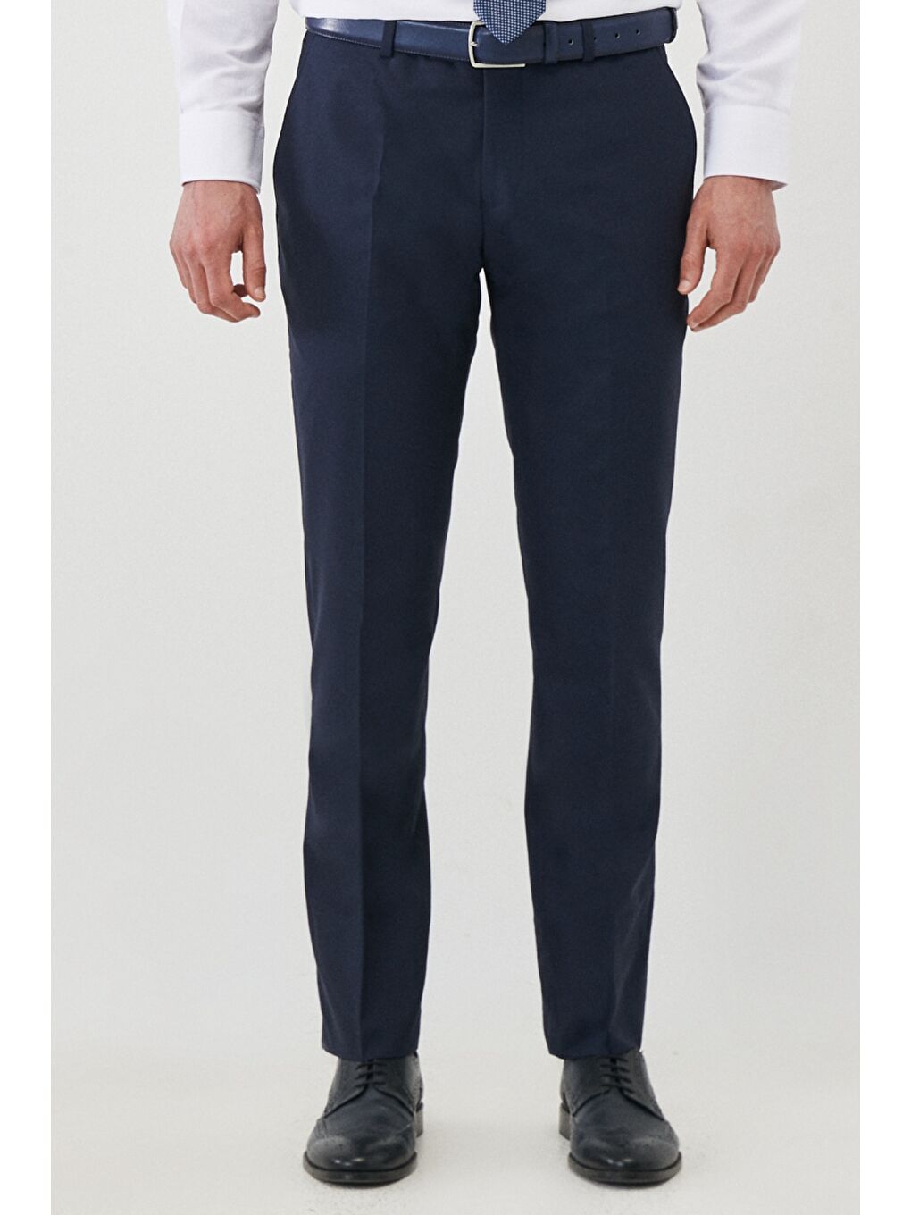 Erkek Lacivert Regular Fit Mono Yaka Nano Takım Elbise-7