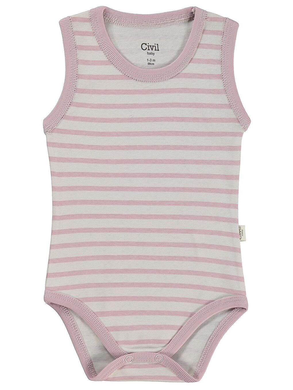 Baby Yıldız Empirmeli 5 Li 1-36 Ay Çıtçıtlı Badi - Pembe 12-18 Ay-5