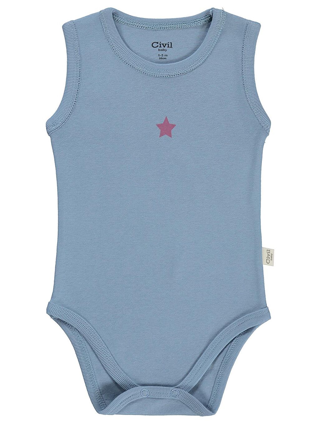 Baby Yıldız Empirmeli 5 Li 1-36 Ay Çıtçıtlı Badi - Pembe 12-18 Ay-7