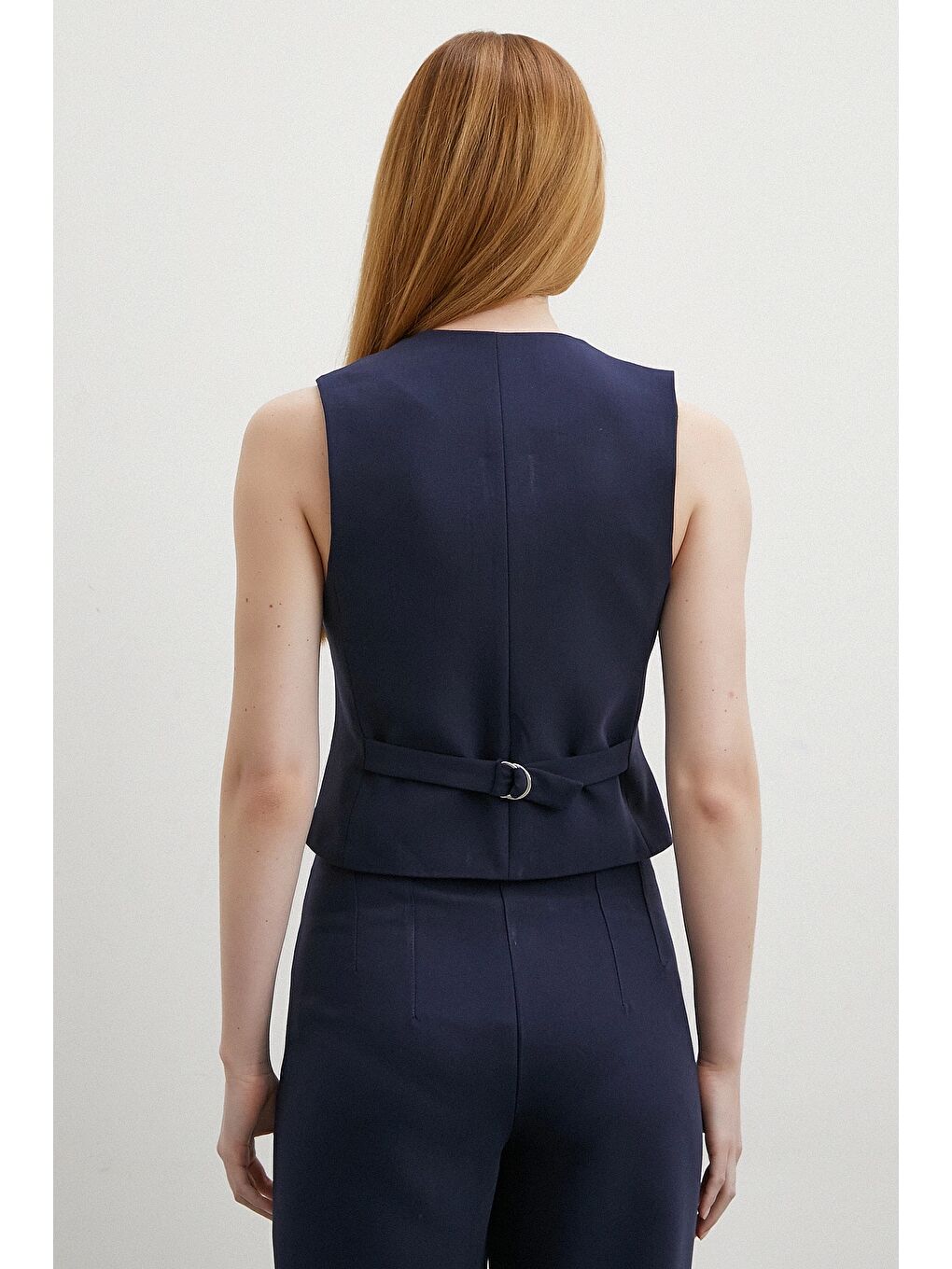 Astarlı Kuplu Yelek Lacivert-5