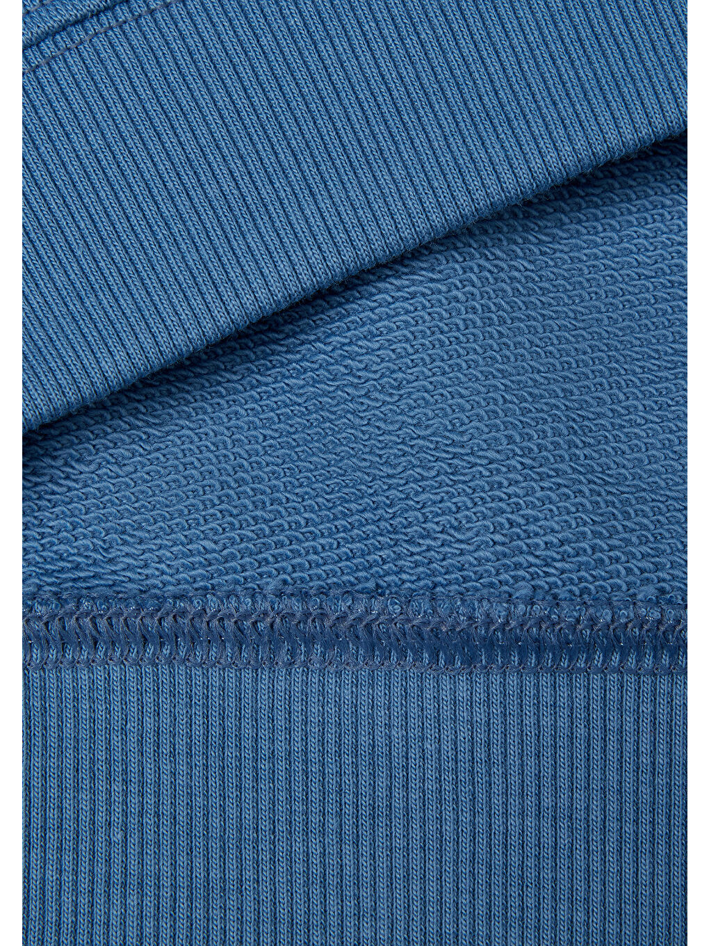 Erkek Çocuk Havacı Mavi Benetton Logo Baskılı Bisiklet Yaka Sweatshirt-2