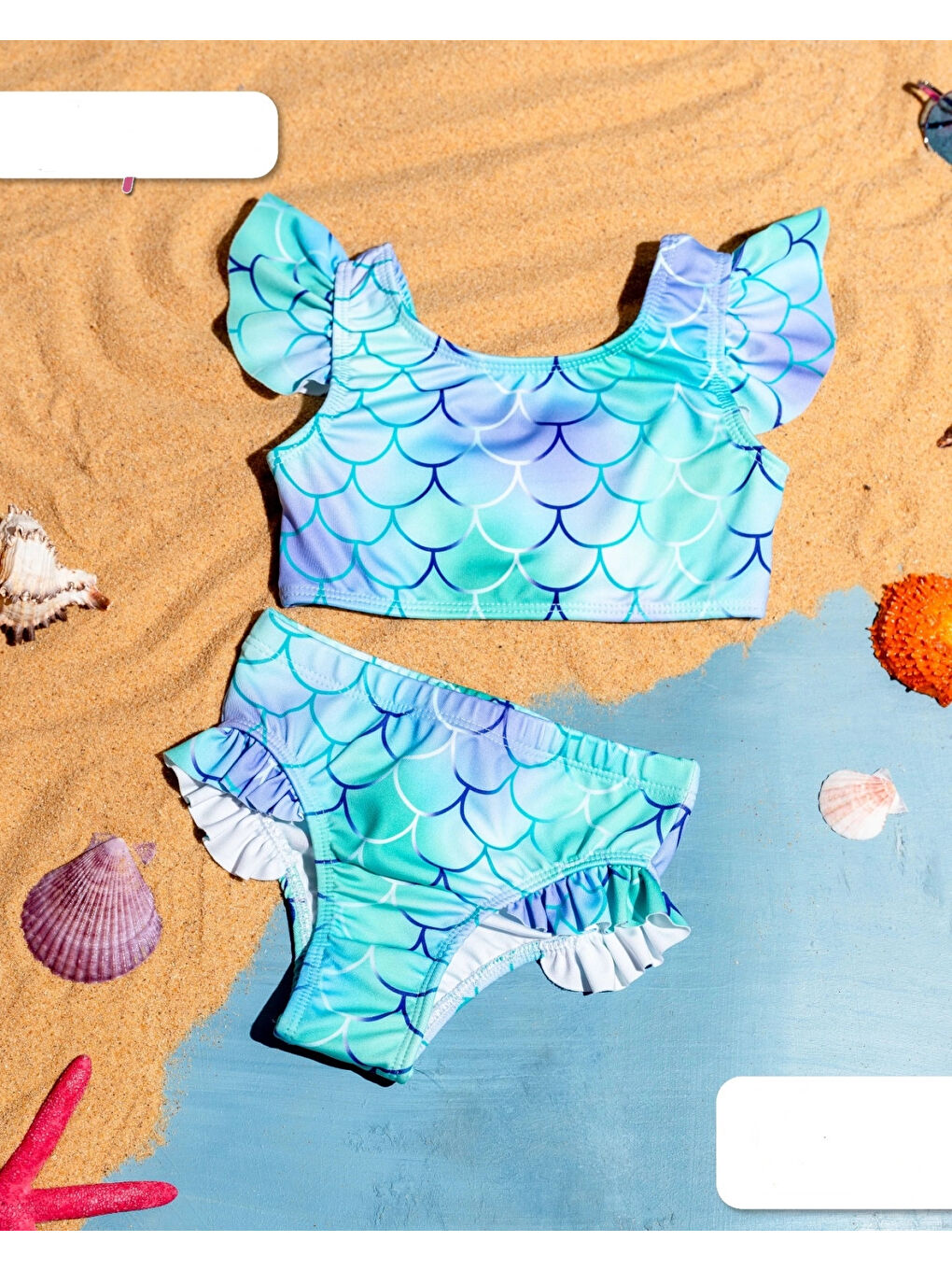 Karışık Desenli Kız Çocuk Bikini 5302