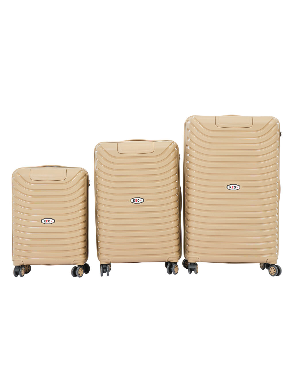 Sarı 3’lü Set Gold PP Valiz-4