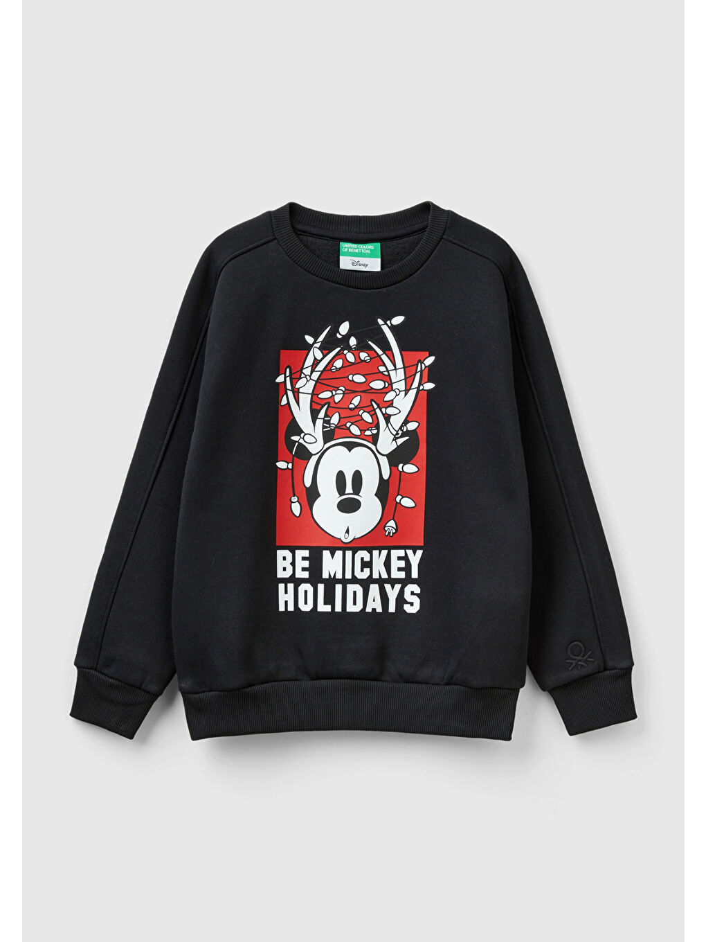 Erkek Çocuk Siyah XMAS Mickey Baskılı Sweatshirt