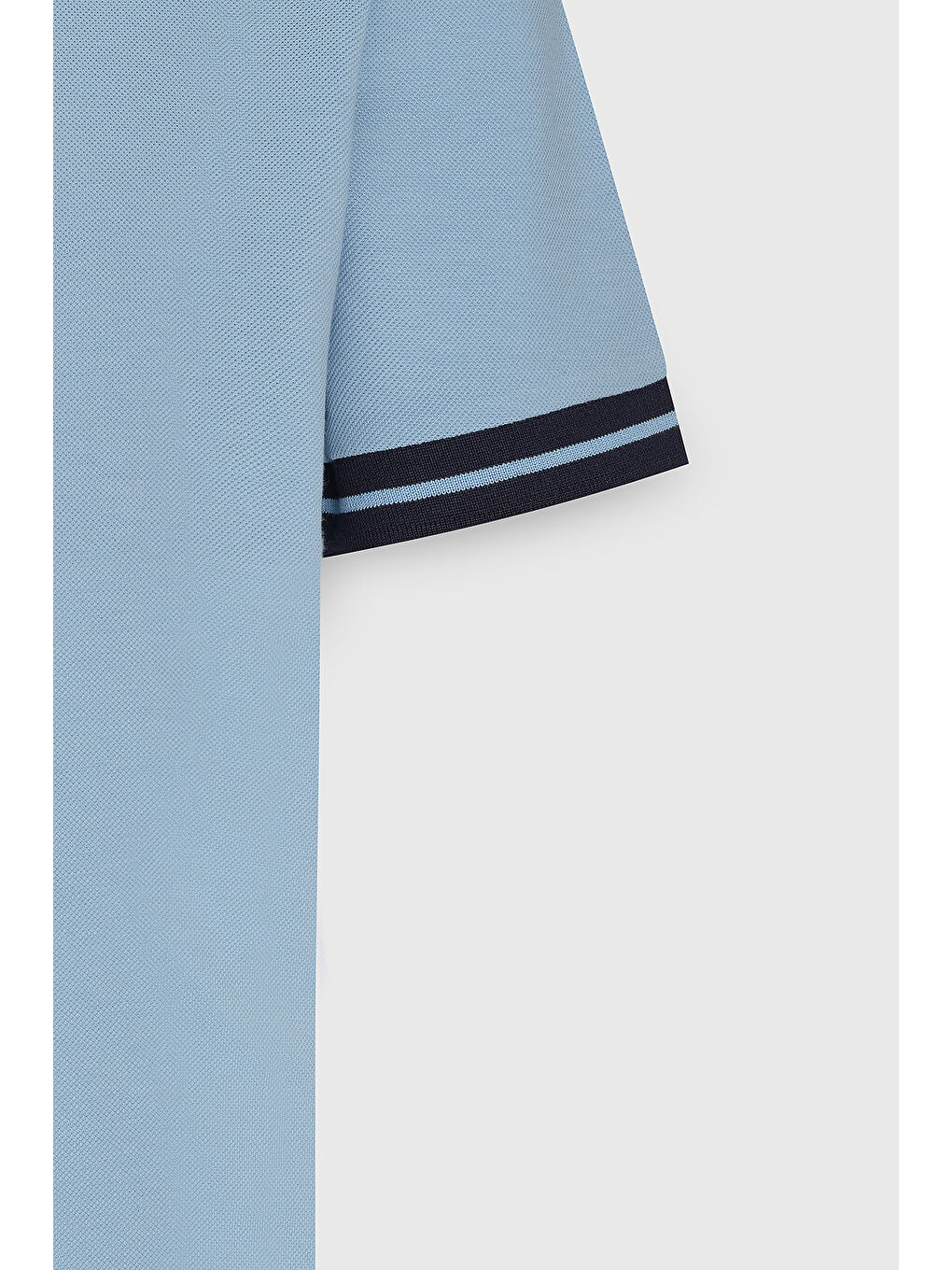 Erkek Açık Mavi Slim Fit Dar Kesim %100 Pamuk Polo Yaka Tişört-9
