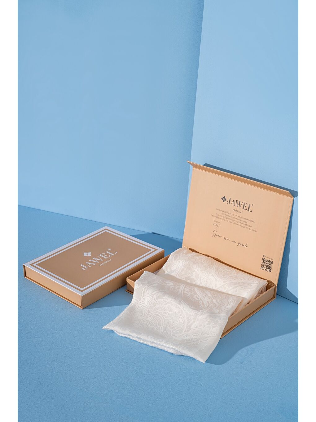 Ekru Kadın Karelya Modal Floş Şal-2