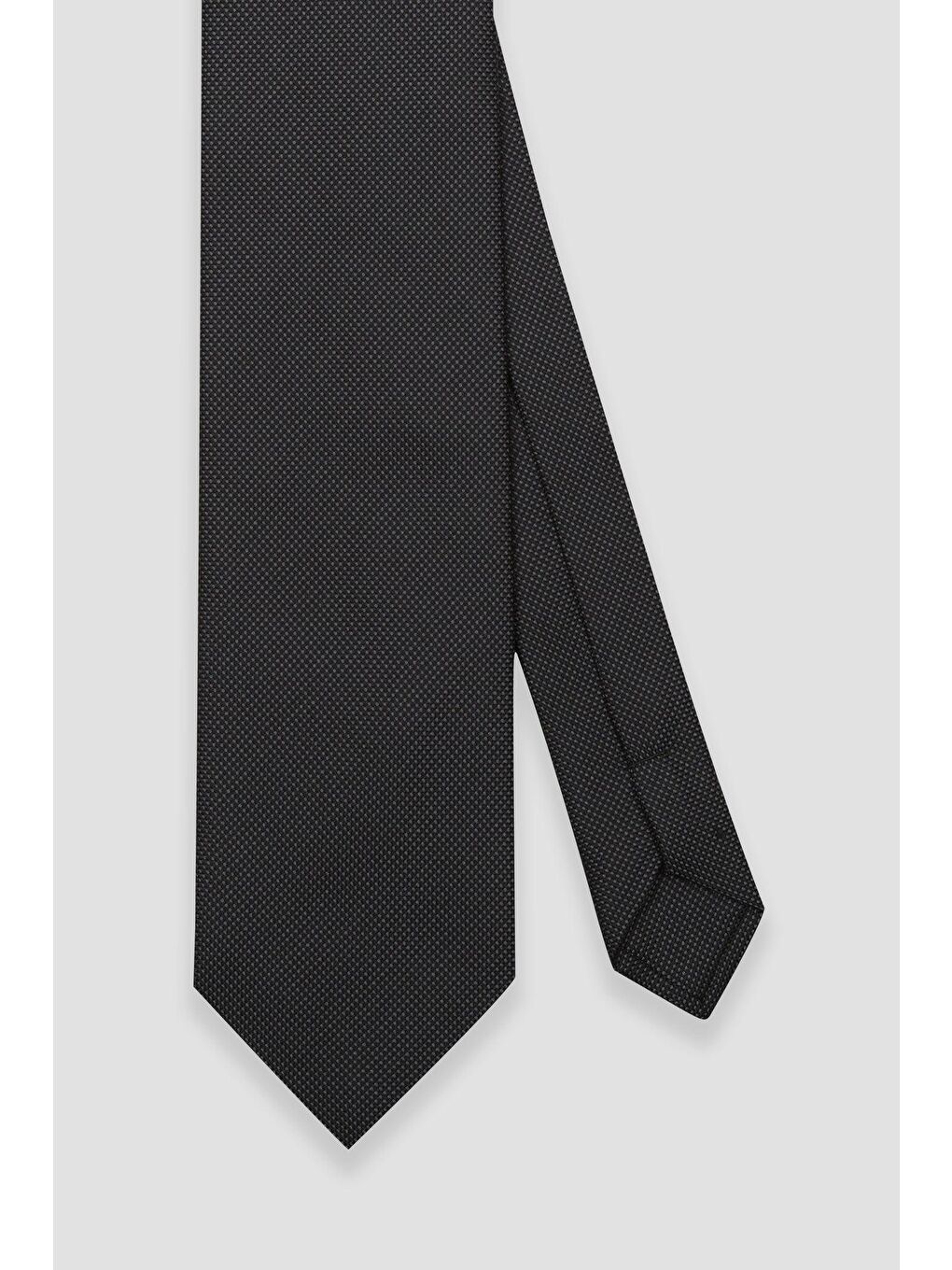 Kravat 8 Cm Mikrofiber Polyester Koyu Gri Erkek Desenli Kravat-1