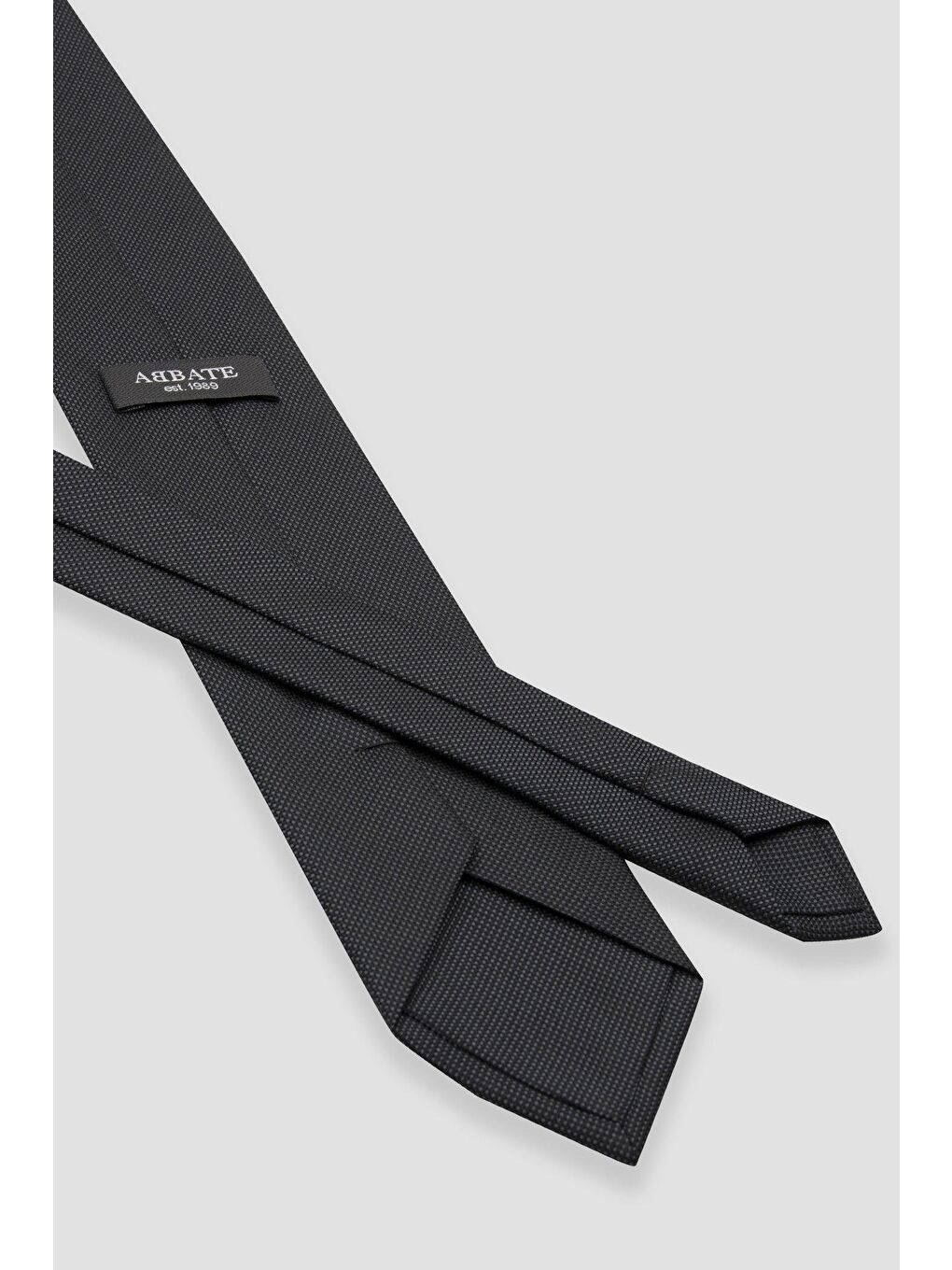 Kravat 8 Cm Mikrofiber Polyester Koyu Gri Erkek Desenli Kravat-2