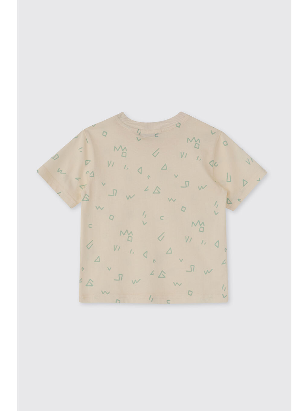 Erkek Bebek Baskılı Ekru Tişört-1