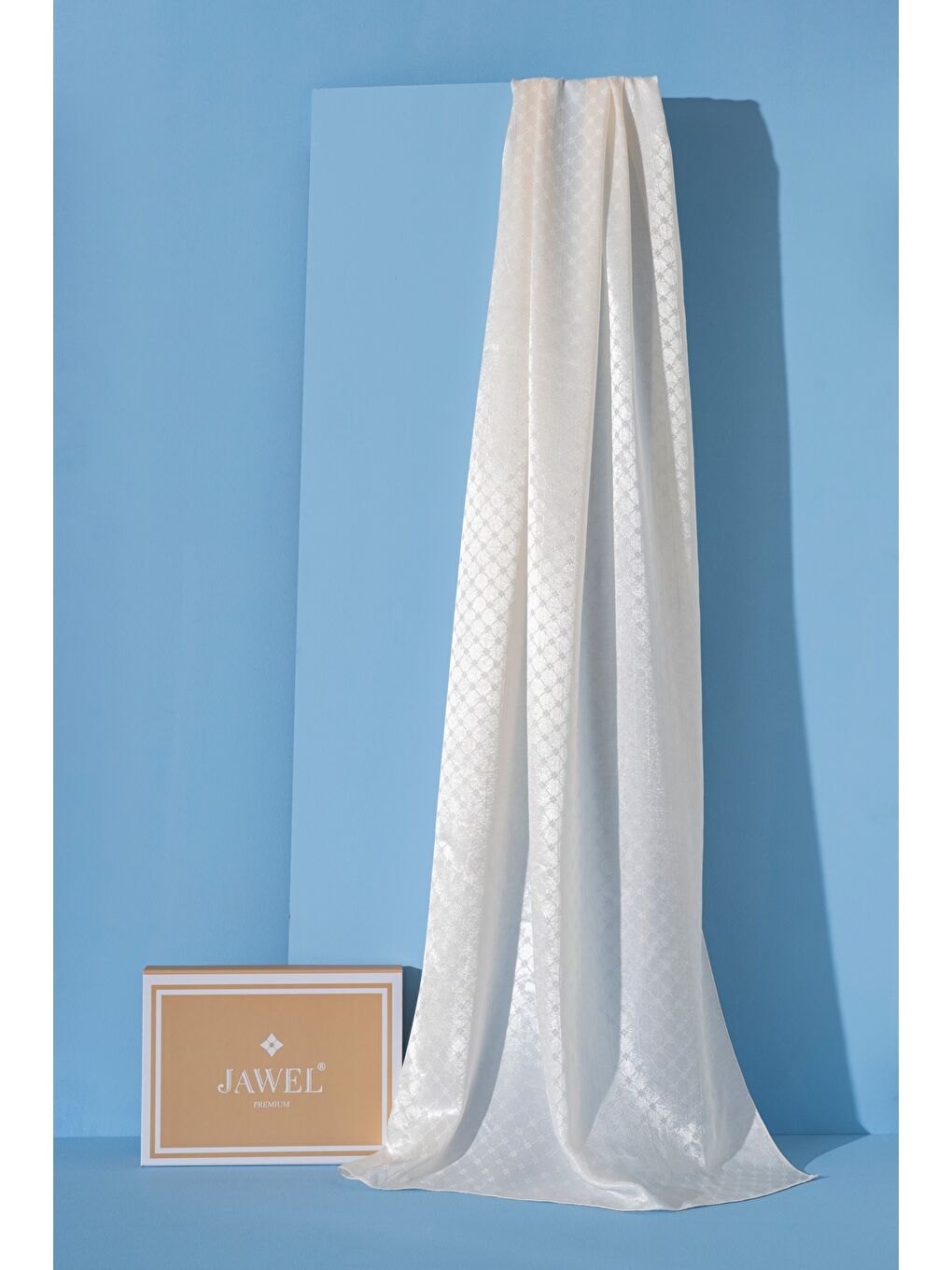 Ekru Kadın Küçük Kareli Modal Floş Şal