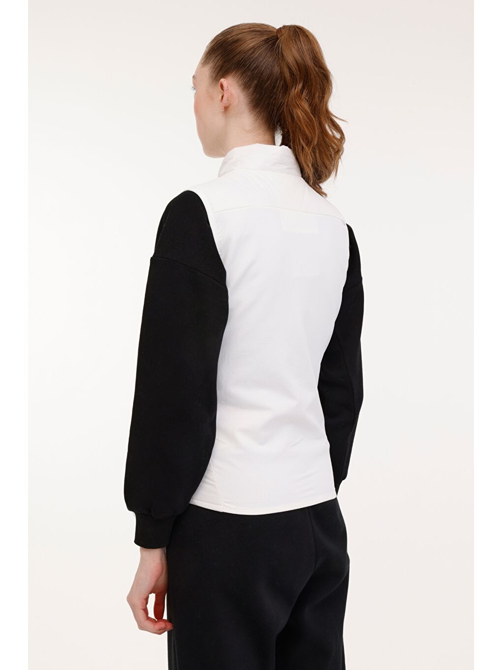 Siyah WL GWEN 4STFW030 4PR Beyaz Kadın Yelek-1