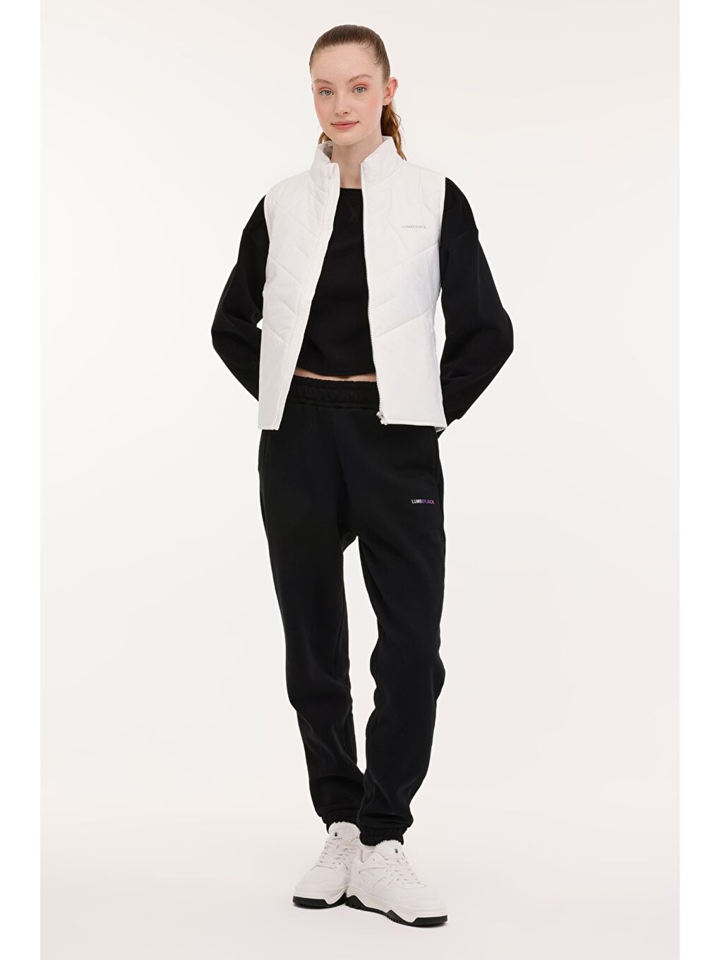 Siyah WL GWEN 4STFW030 4PR Beyaz Kadın Yelek-2