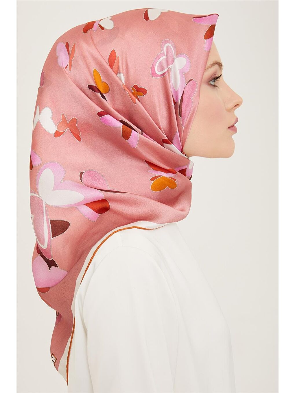 Karışık Geometrik Desenli Sura İpek Eşarp 24Ya9147 36 52-1