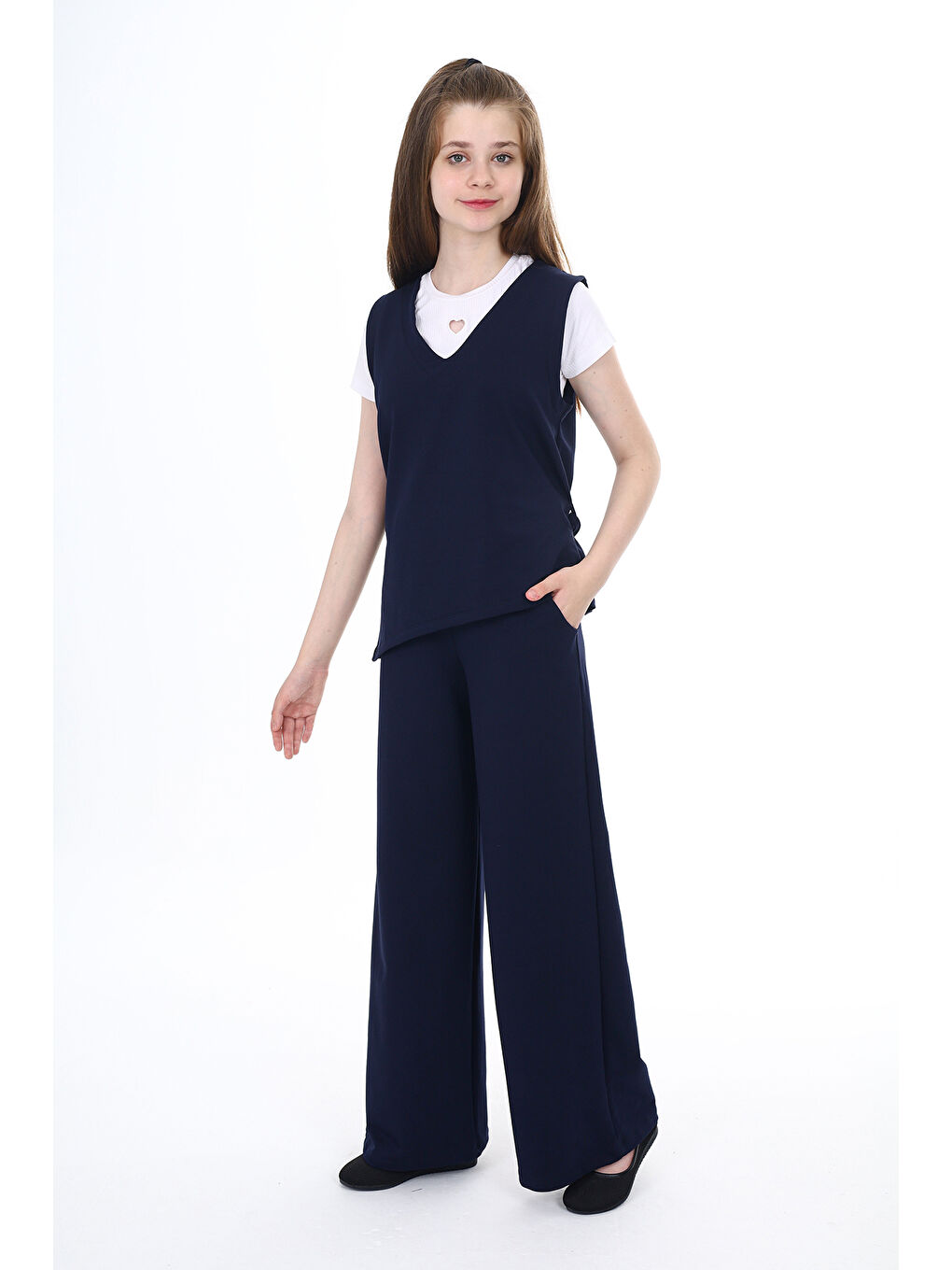 Lacivert Kız Çocuk Okul Takım-2