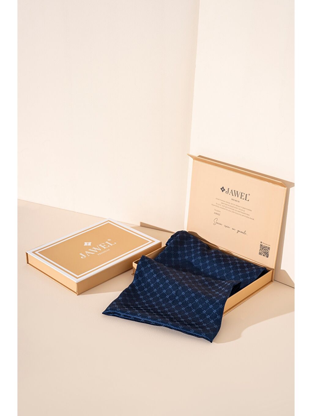 İndigo Kadın Küçük Kareli Modal Floş Şal-2