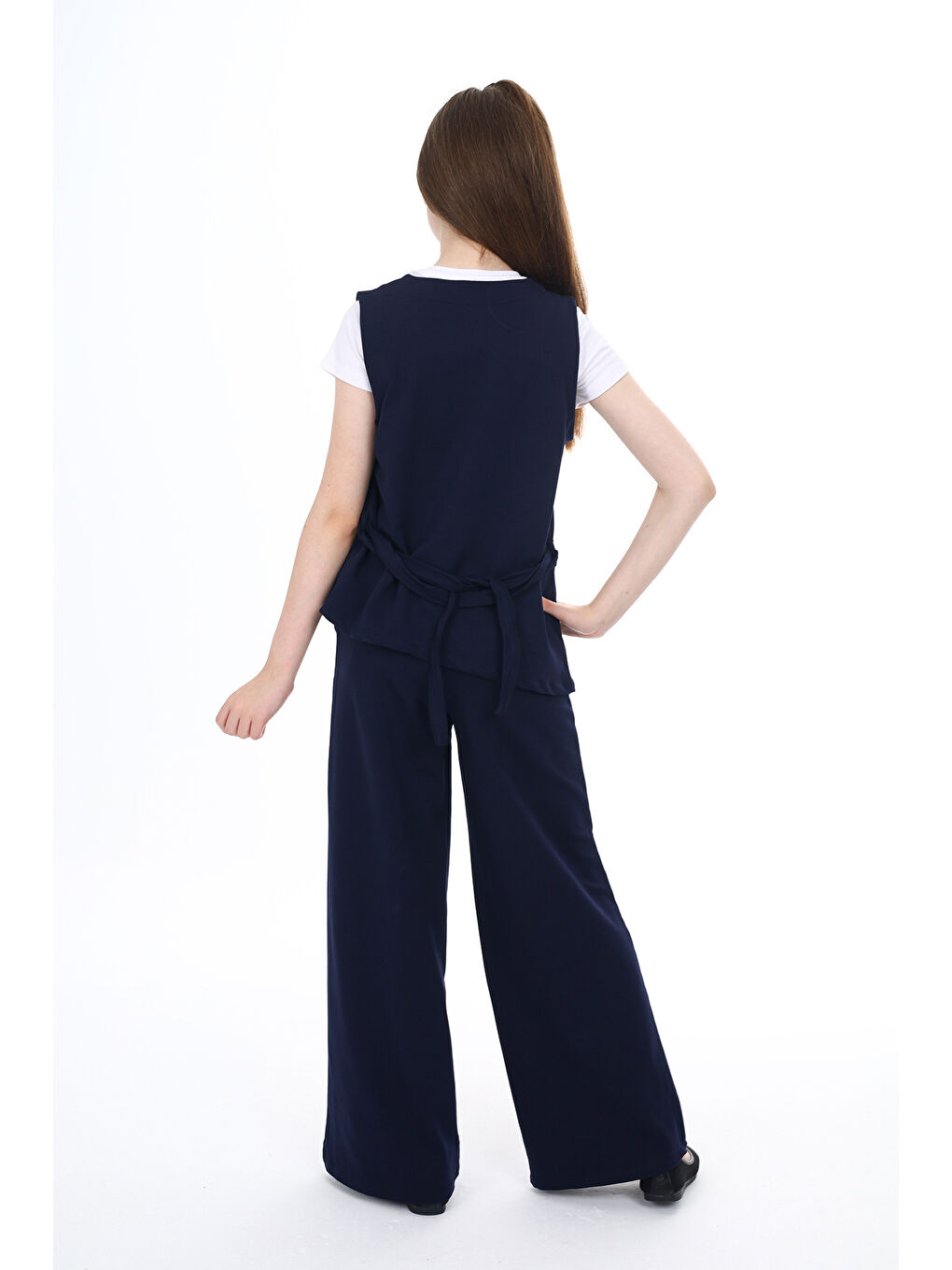 Lacivert Kız Çocuk Okul Takım-5