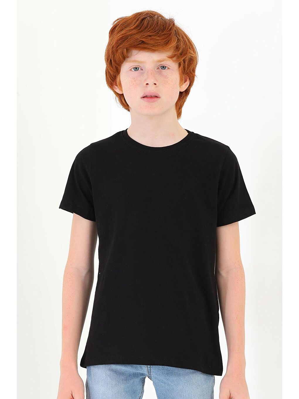 Zepkids Bisiklet Yaka Kısa Kol Basic Siyah Renk Tshirt - 2
