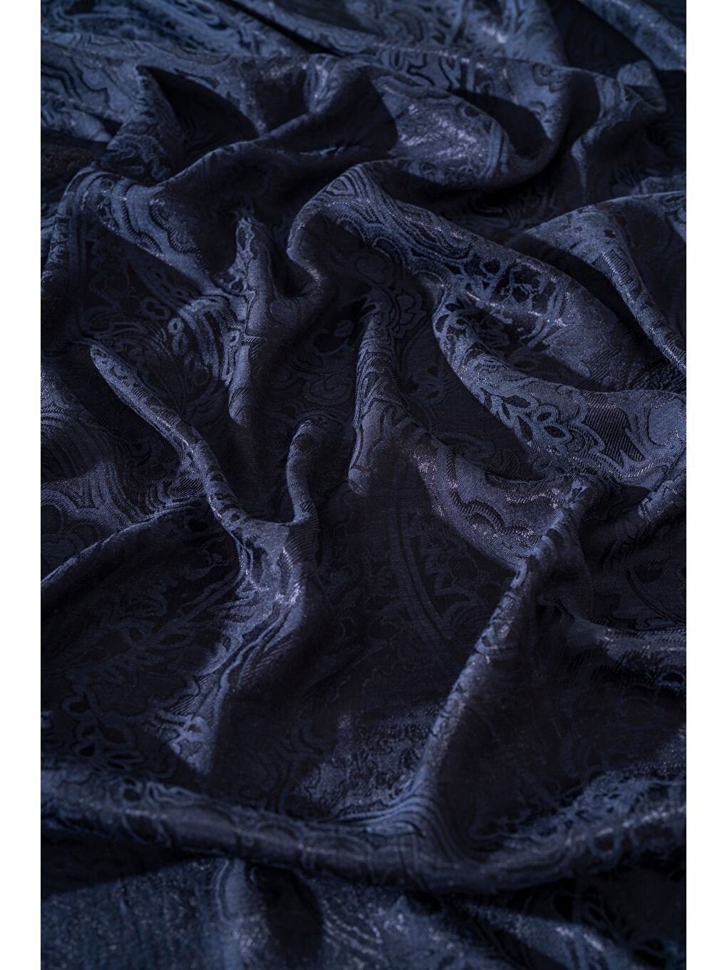 Lacivert Kadın Karelya Modal Floş Şal-1