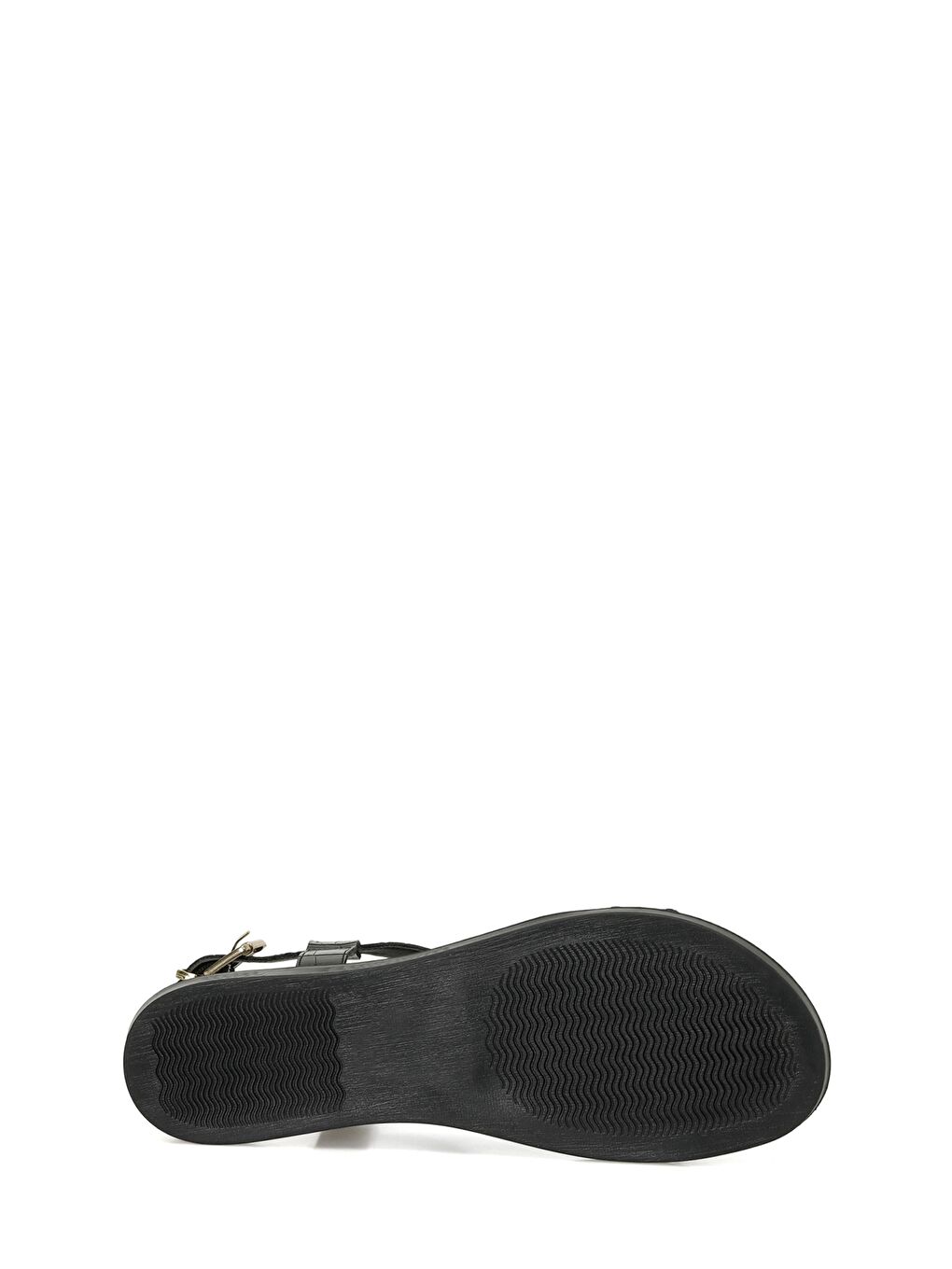 DS24013 4FX Siyah Kadın Düz Sandalet-5