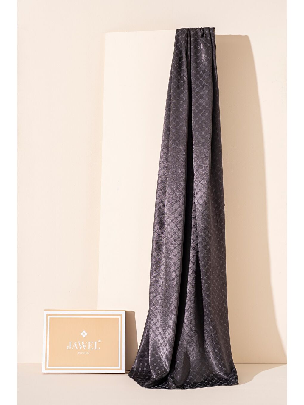 Antrasit Kadın Küçük Kareli Modal Floş Şal