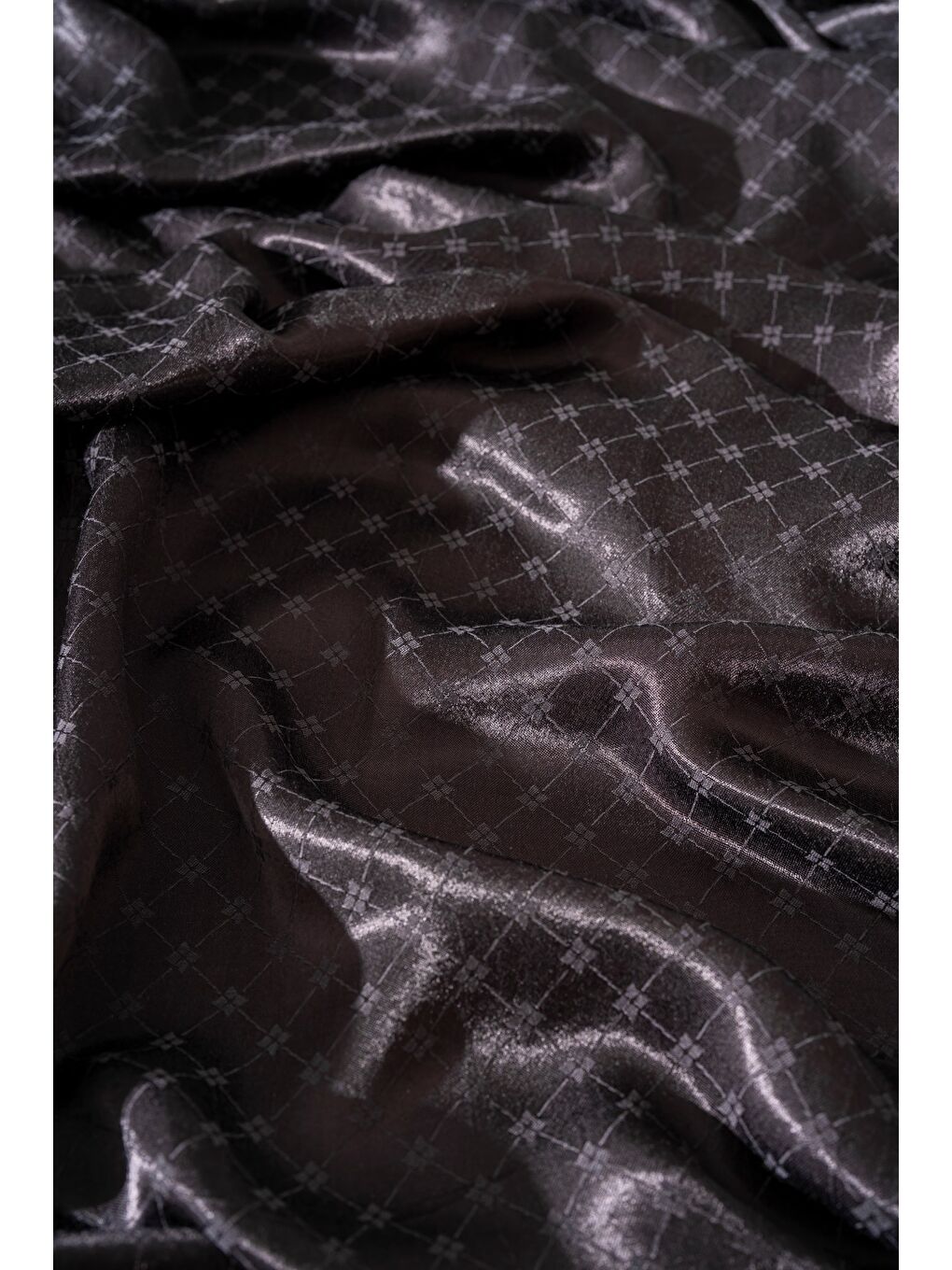 Antrasit Kadın Küçük Kareli Modal Floş Şal-1