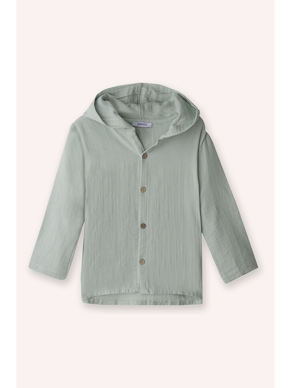Yeşil Erkek Çocuk Müslin Mint Gömlek