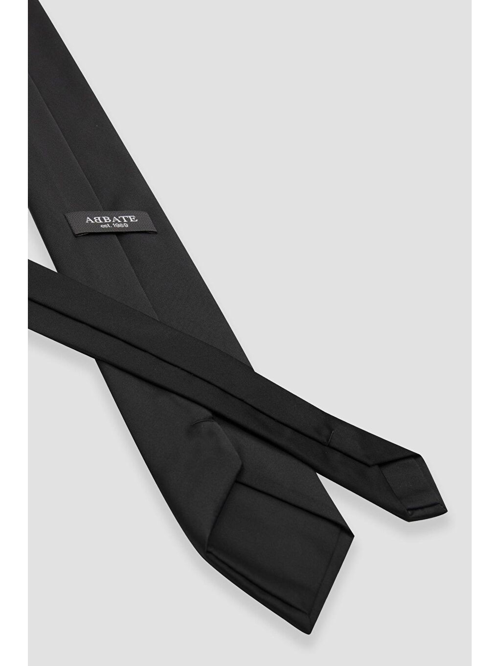 Kravat 8 Cm Mikrofiber Polyester Siyah Erkek Düz Kravat-2