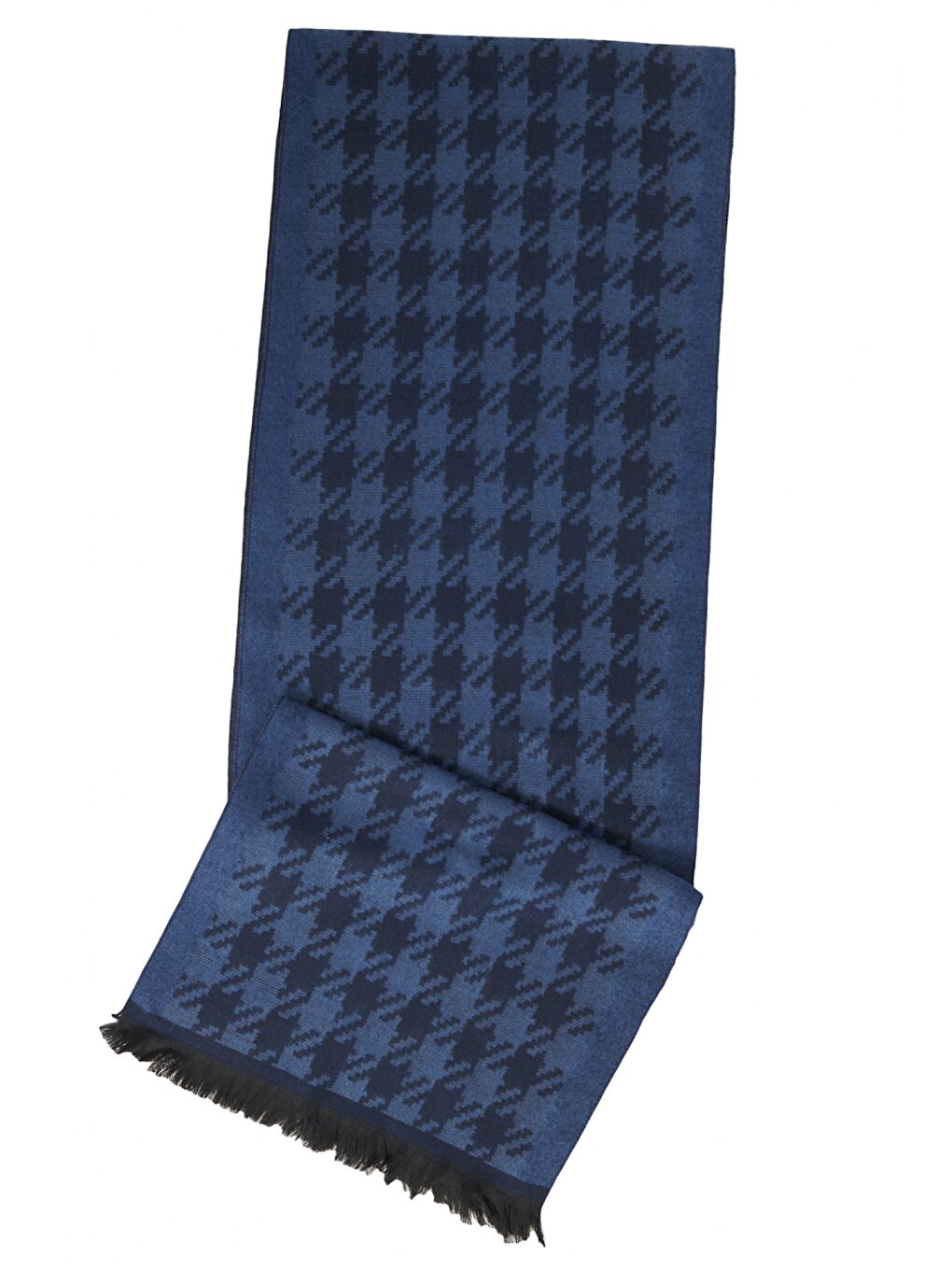 Erkek Lacivert-Mavi Lacivert-Mavi Desenli Örme Atkı