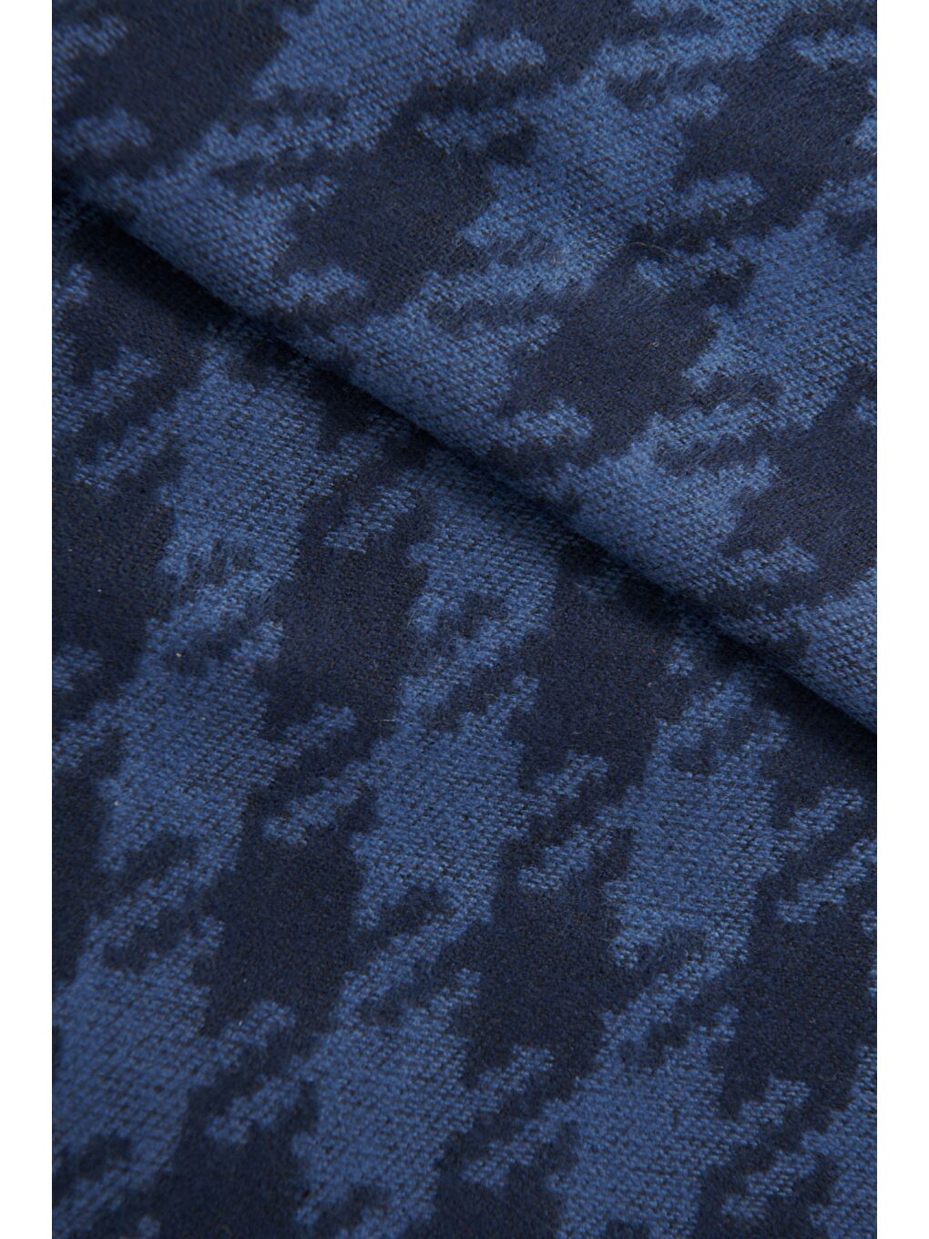 Erkek Lacivert-Mavi Lacivert-Mavi Desenli Örme Atkı-1