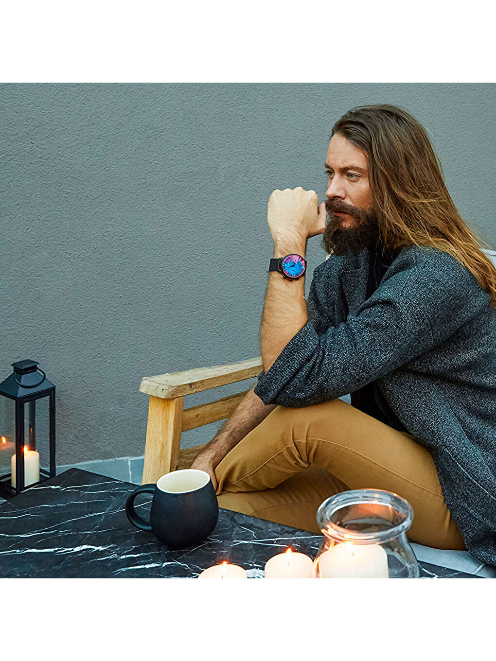 Siyah WWRC1006 47 mm Erkek Kol Saati-2