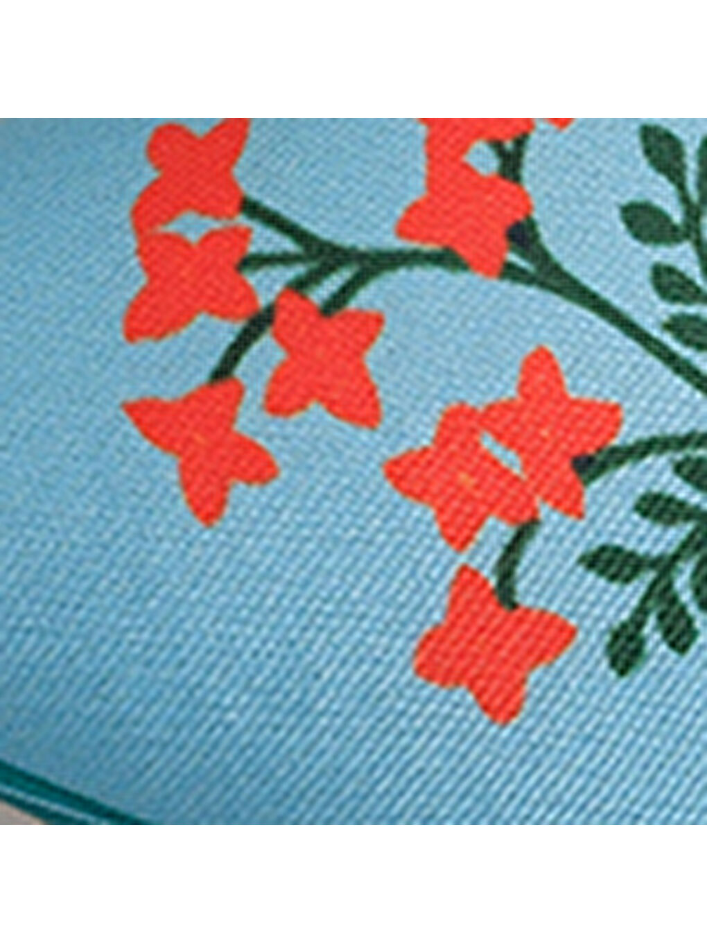 Mavi Rebeca Arkası Açık Sivri Burunlu Yüksek Topuklu Çiçek Desenli Kadın Ayakkabı-6