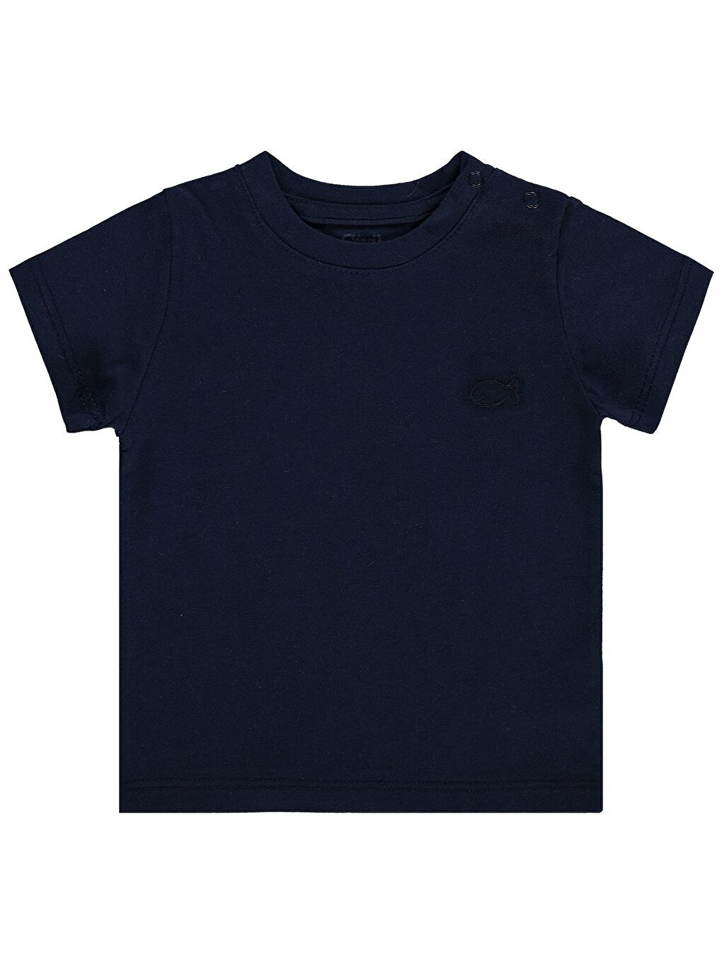 Baby Balık Nakışlı 6-18 Ay Tişört - Lacivert-1