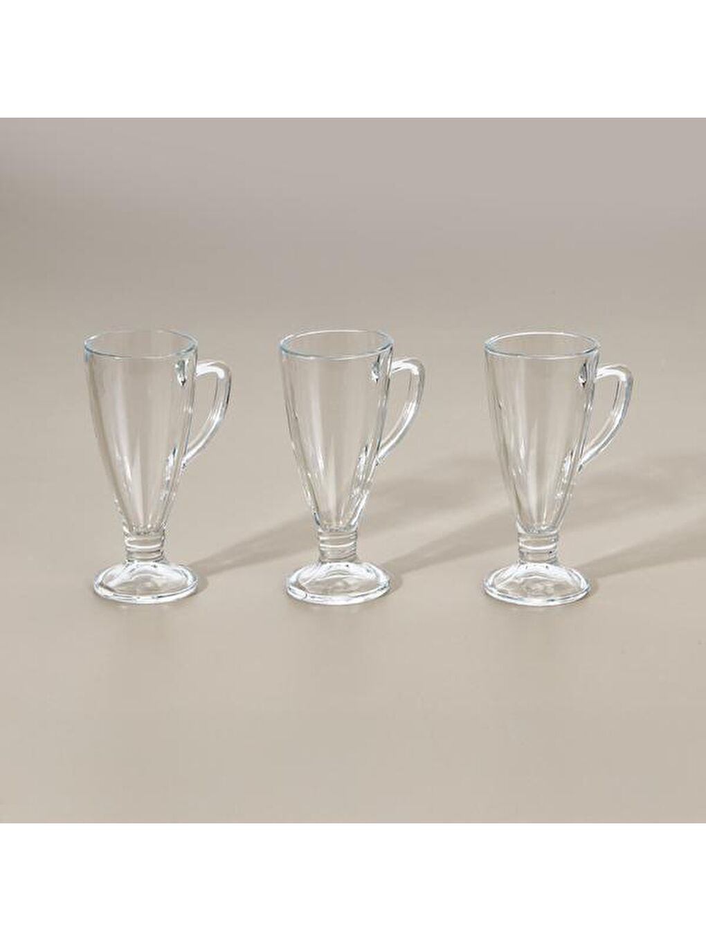 Renksiz Ceaser 3'lü Latte Kupası - Şeffaf - 240 ml