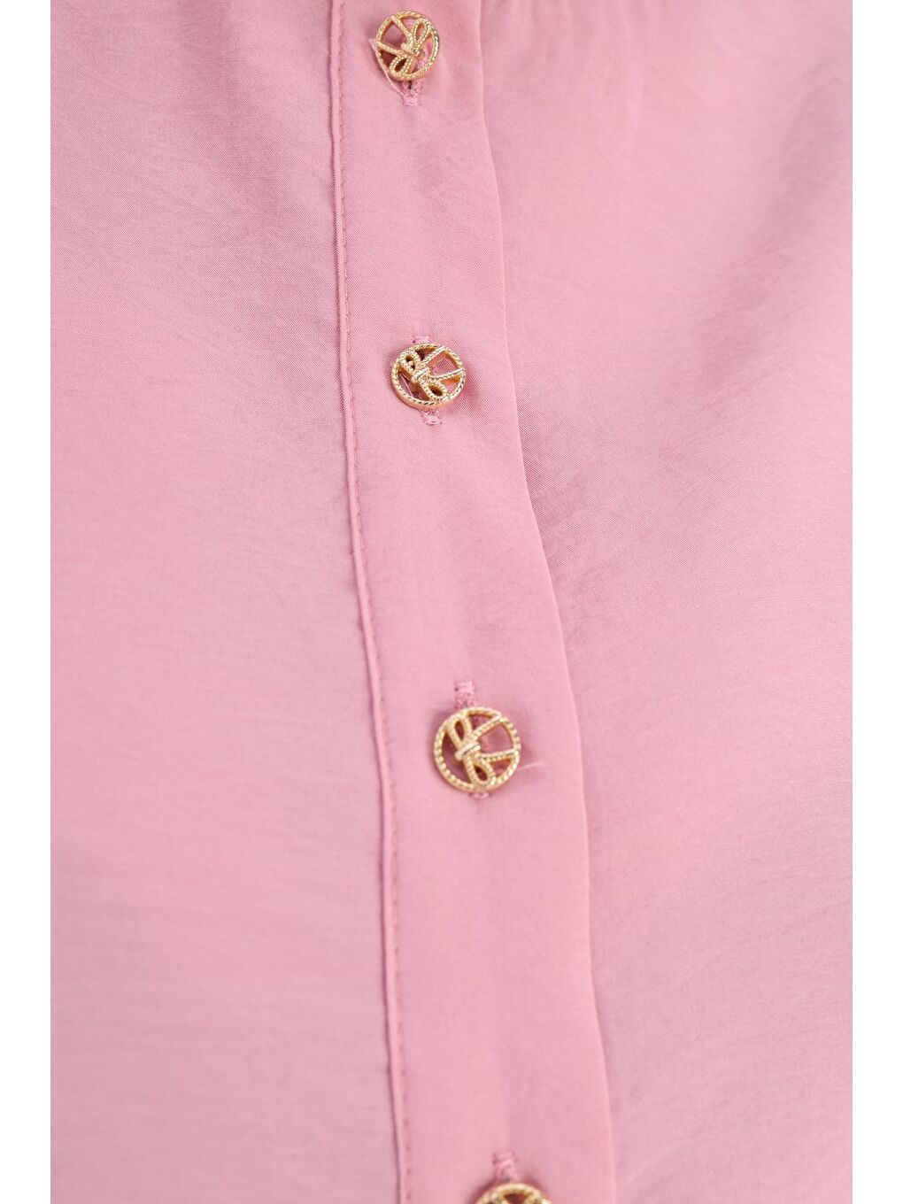 Pembe Pudra Düğmeli Modal Pantolonlu  Takım-4