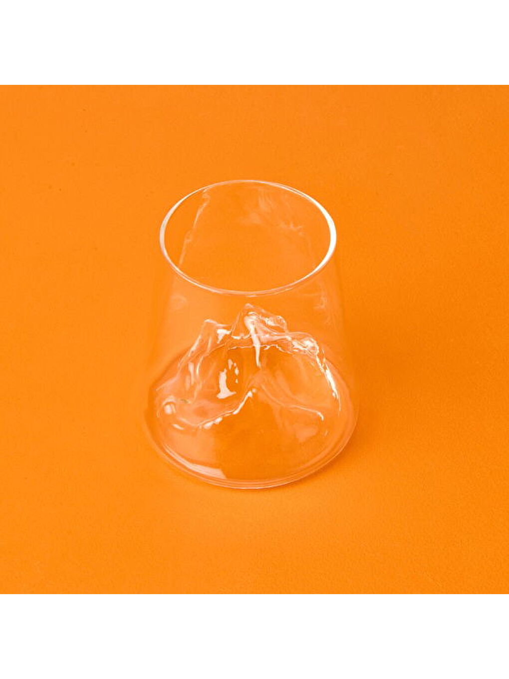 Renksiz İçi Buz Dağı Kabartmalı Bardak - Şeffaf - 400 ml