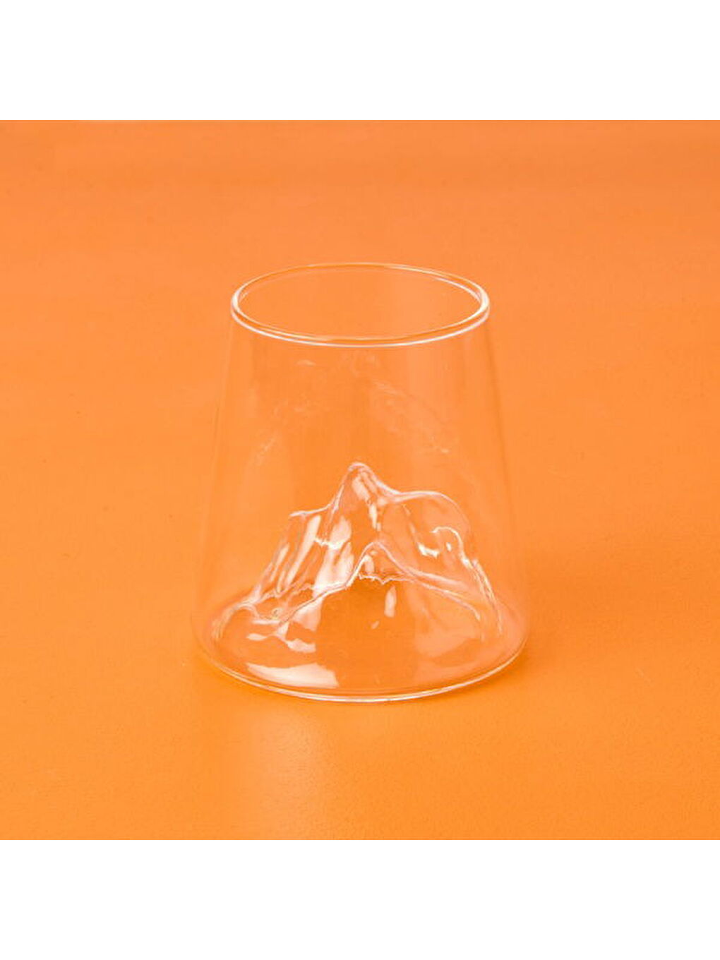 Renksiz İçi Buz Dağı Kabartmalı Bardak - Şeffaf - 400 ml-2