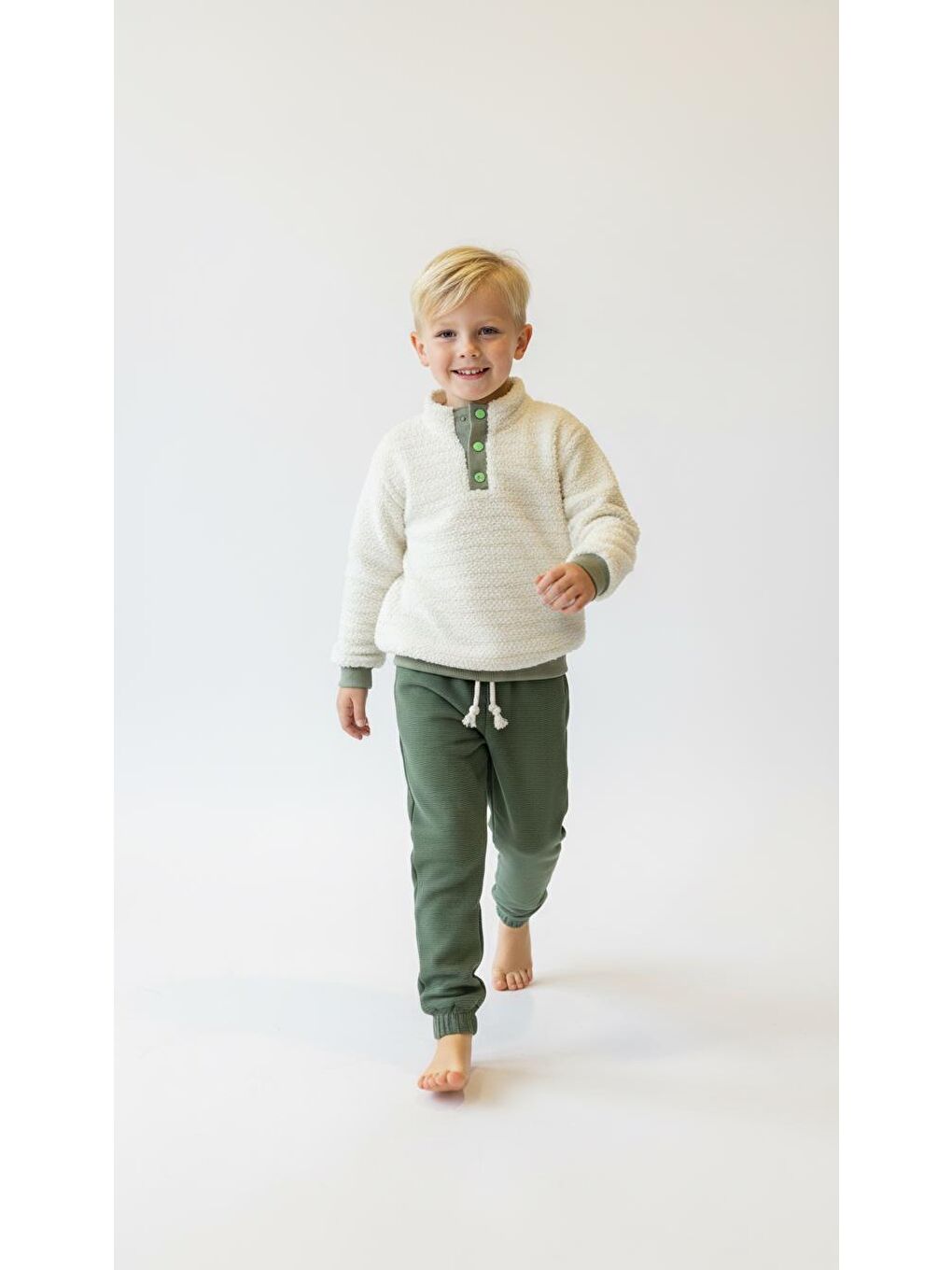 Haki Çıtçıtlı Polar 3lü Takım-3