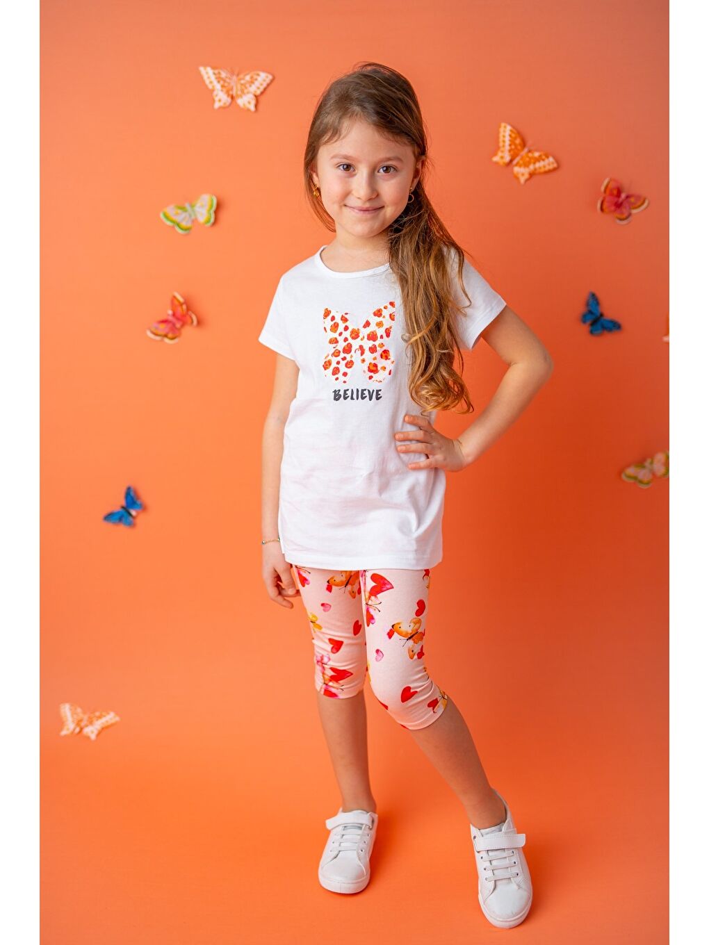 ZEYLAND Kız Bebek Beyaz Believe T-Shirt (9ay-8yaş)