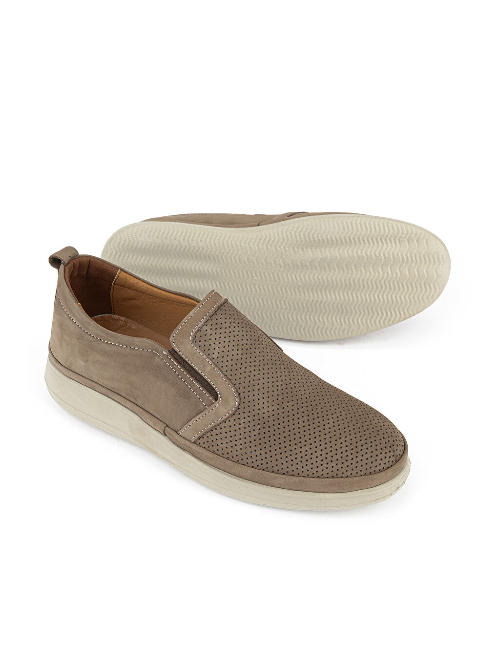 Bej Erkek Hakiki Deri Konfor Ayakkabı 1611002Z26092 Vizon-3