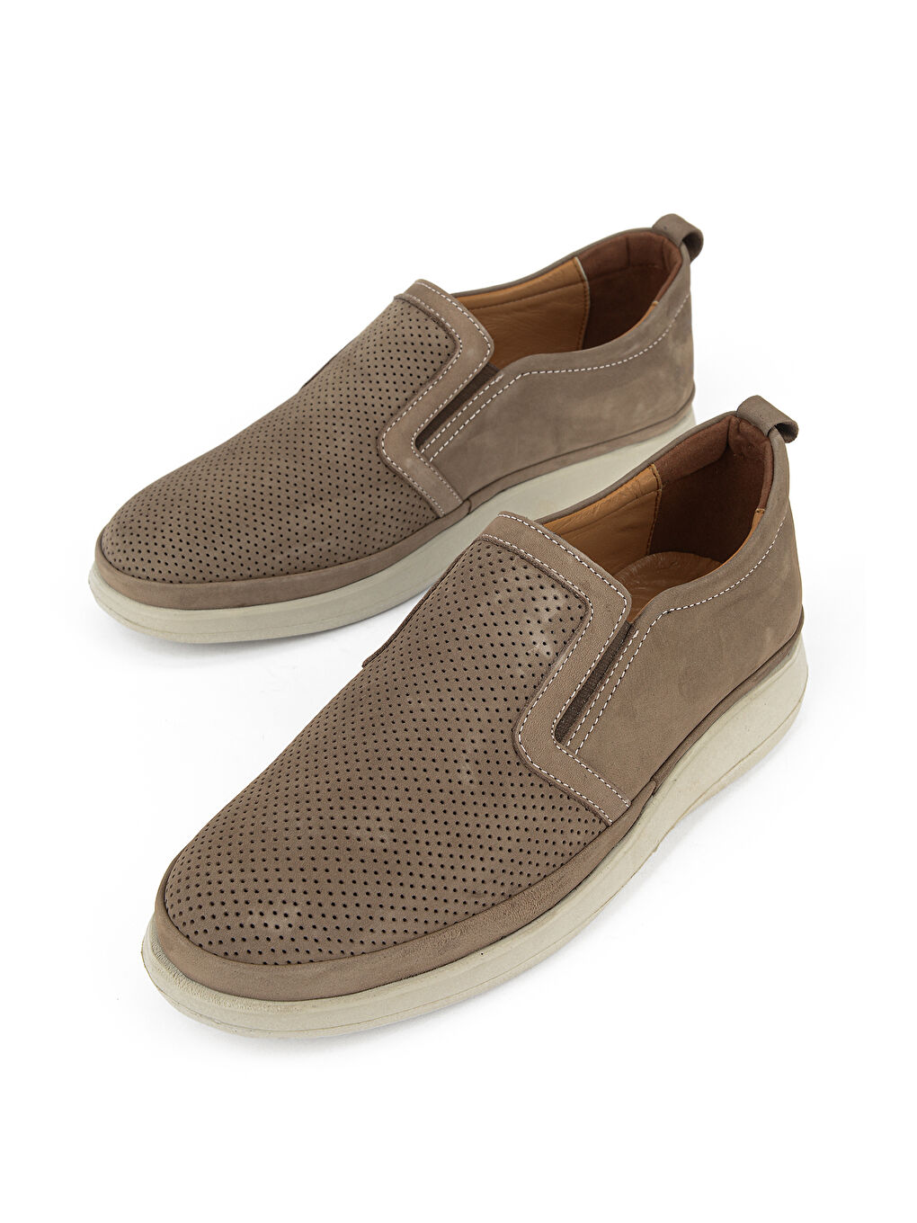 Bej Erkek Hakiki Deri Konfor Ayakkabı 1611002Z26092 Vizon-4