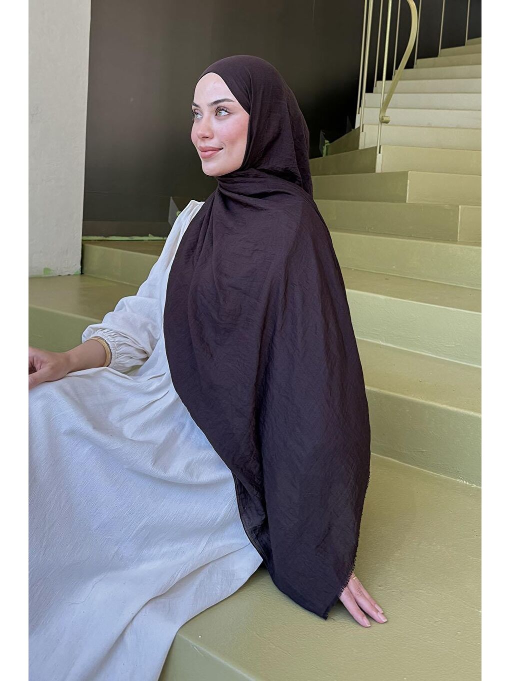 Organic Premium Şal Acı Kahverengi-3