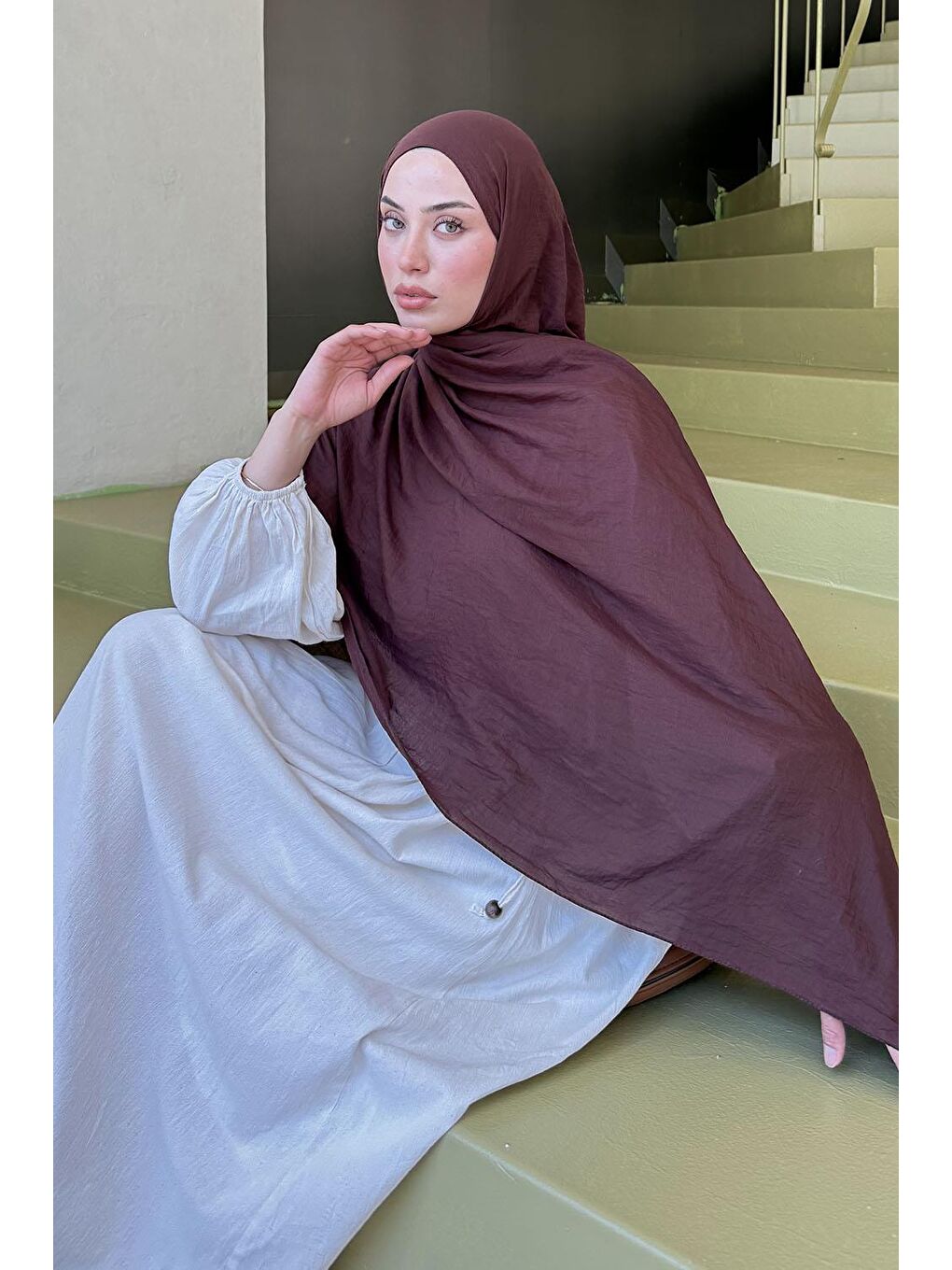 Kahverengi Organic Premium Şal Çikolata Kahve-1