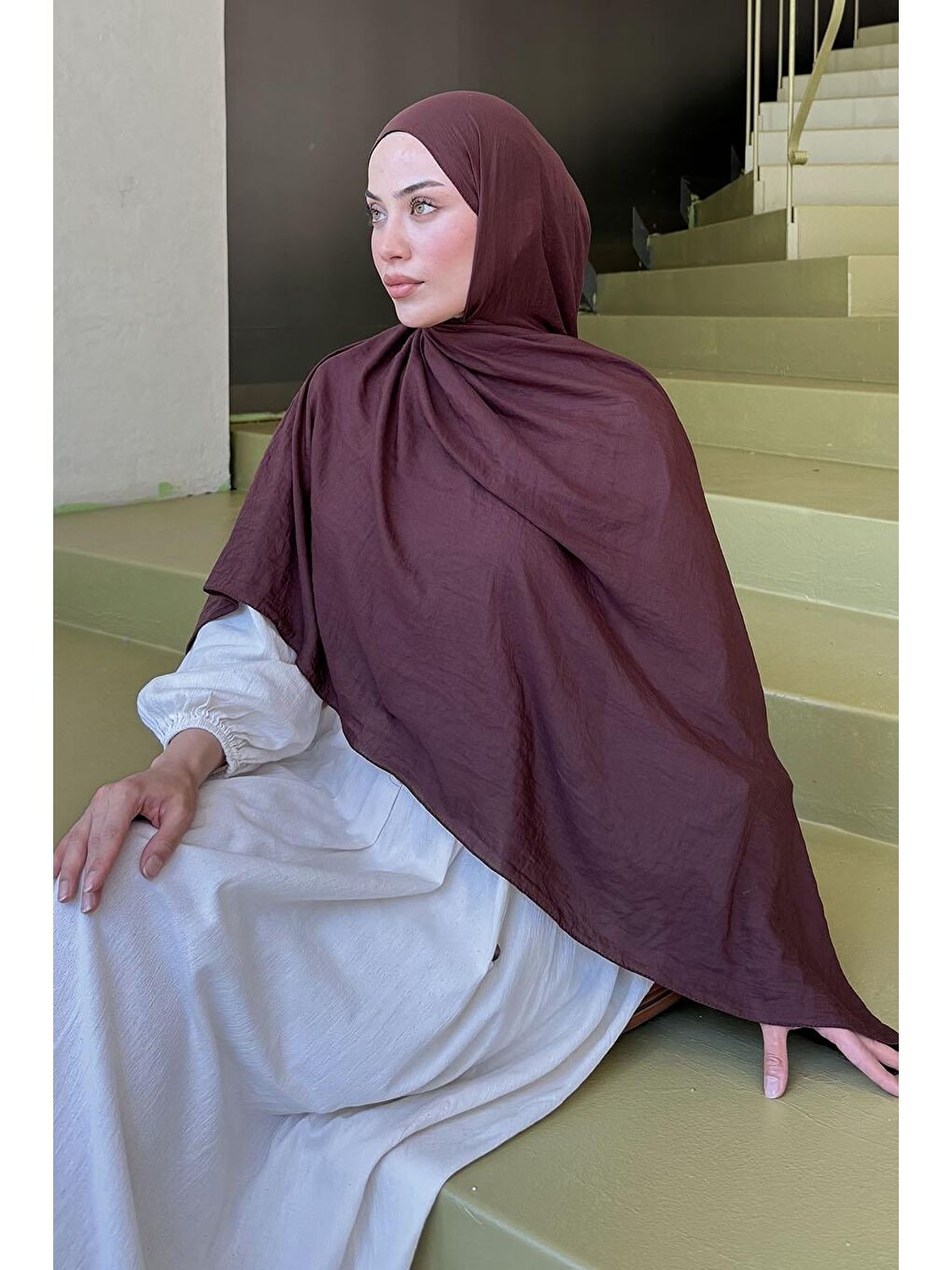 Kahverengi Organic Premium Şal Çikolata Kahve-2